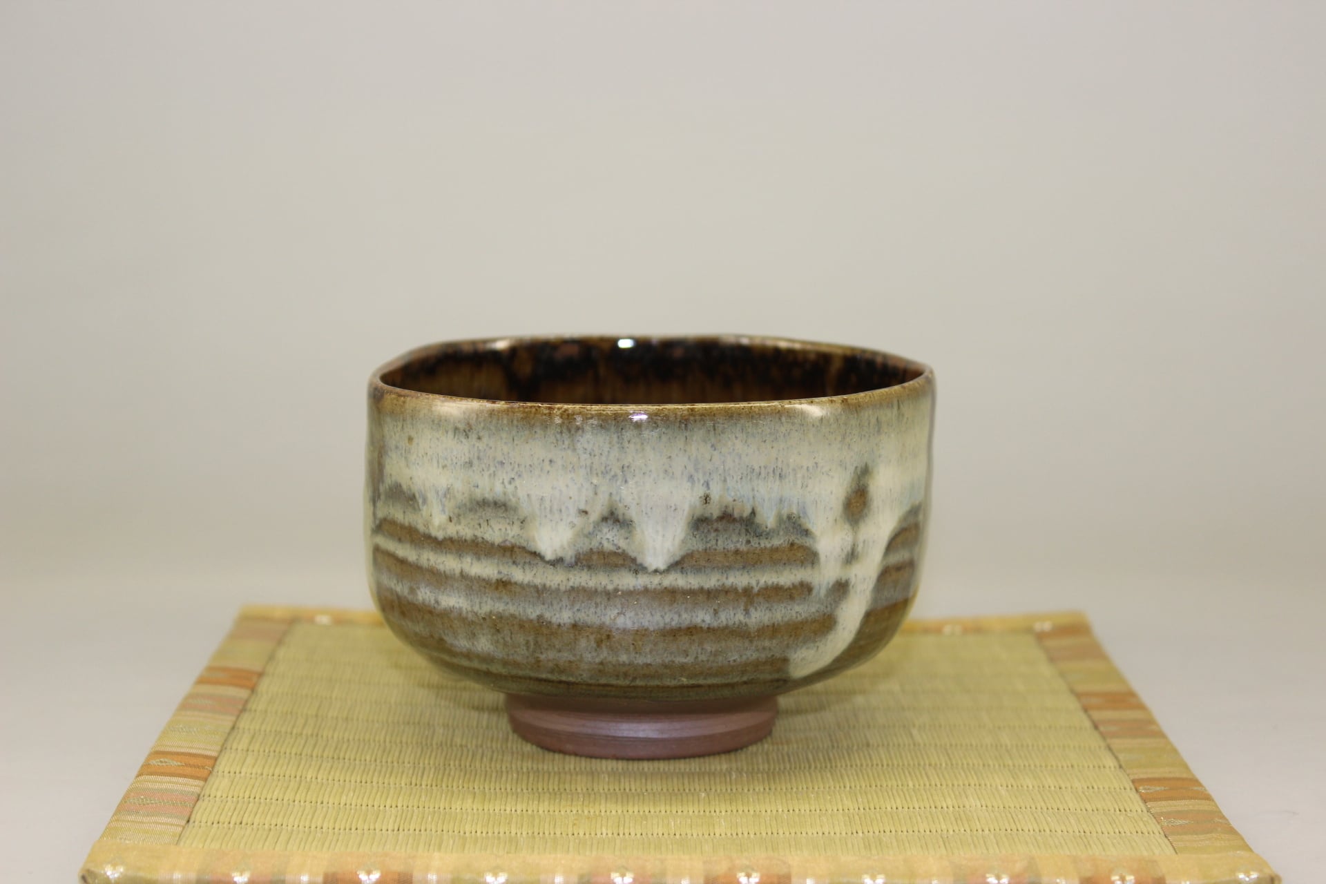 掛け分け釉抹茶茶碗 | 高取焼 比古窯