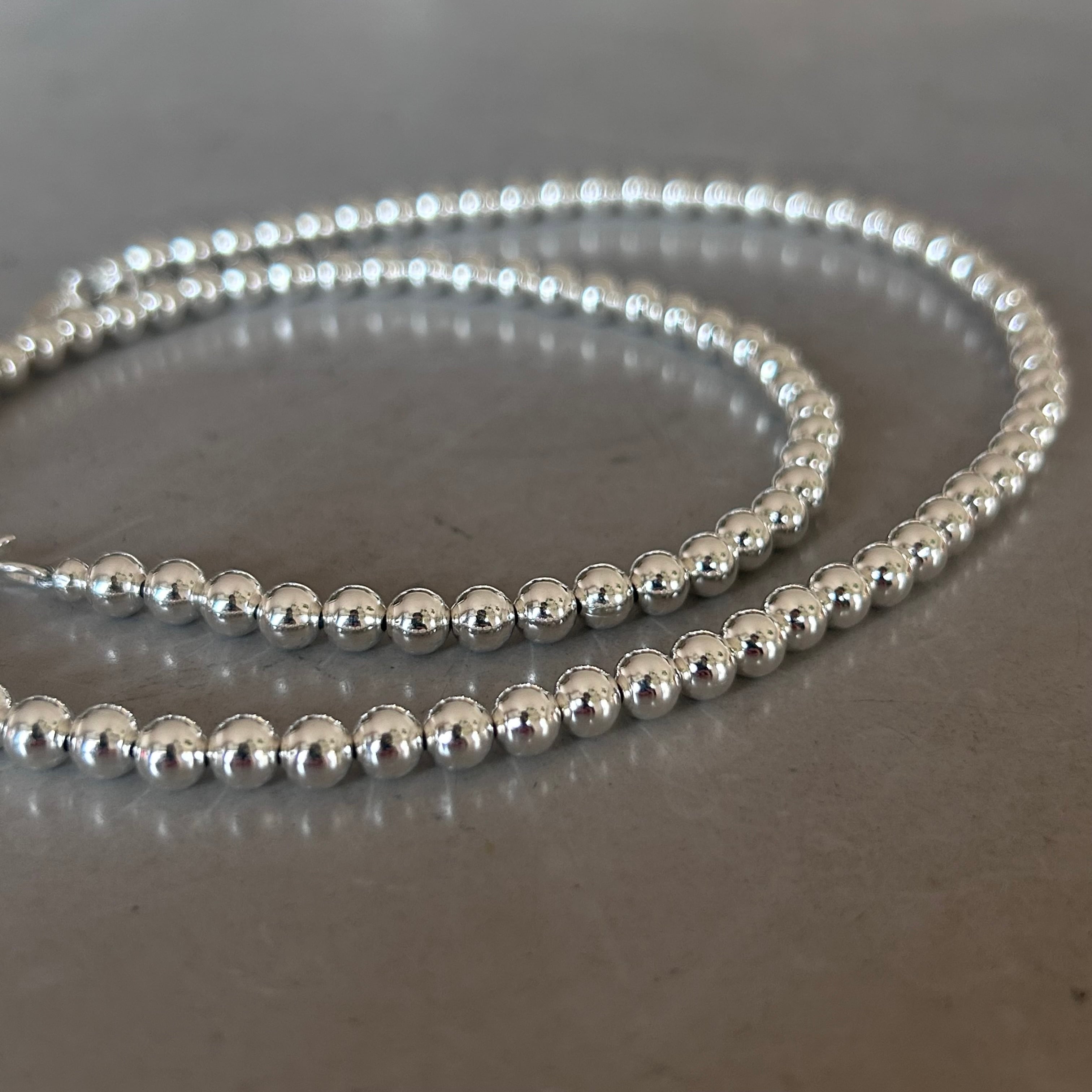 5㍉50㌢ シャイニー Navajo Pearl Necklace ナバホパールネックレス