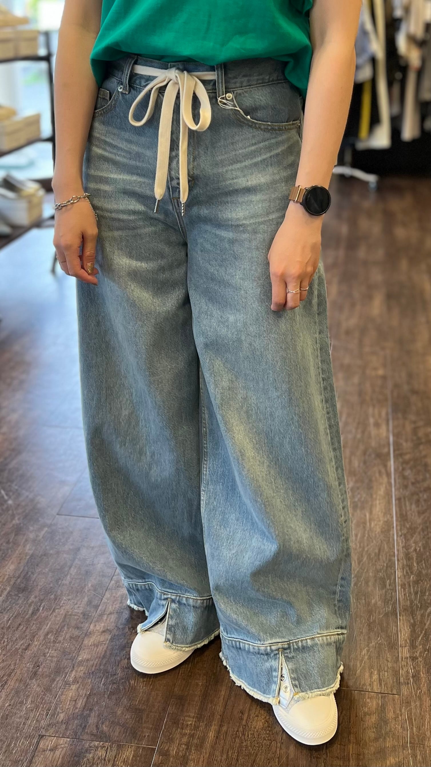 SALE CYAN TOKYO スリットヘムビンテージバギーパンツ No.510345