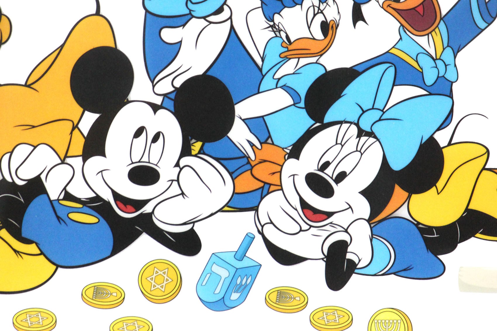 ディズニー セル画「ハヌカー ミッキー&ミニー」額縁2種選択可 展示用