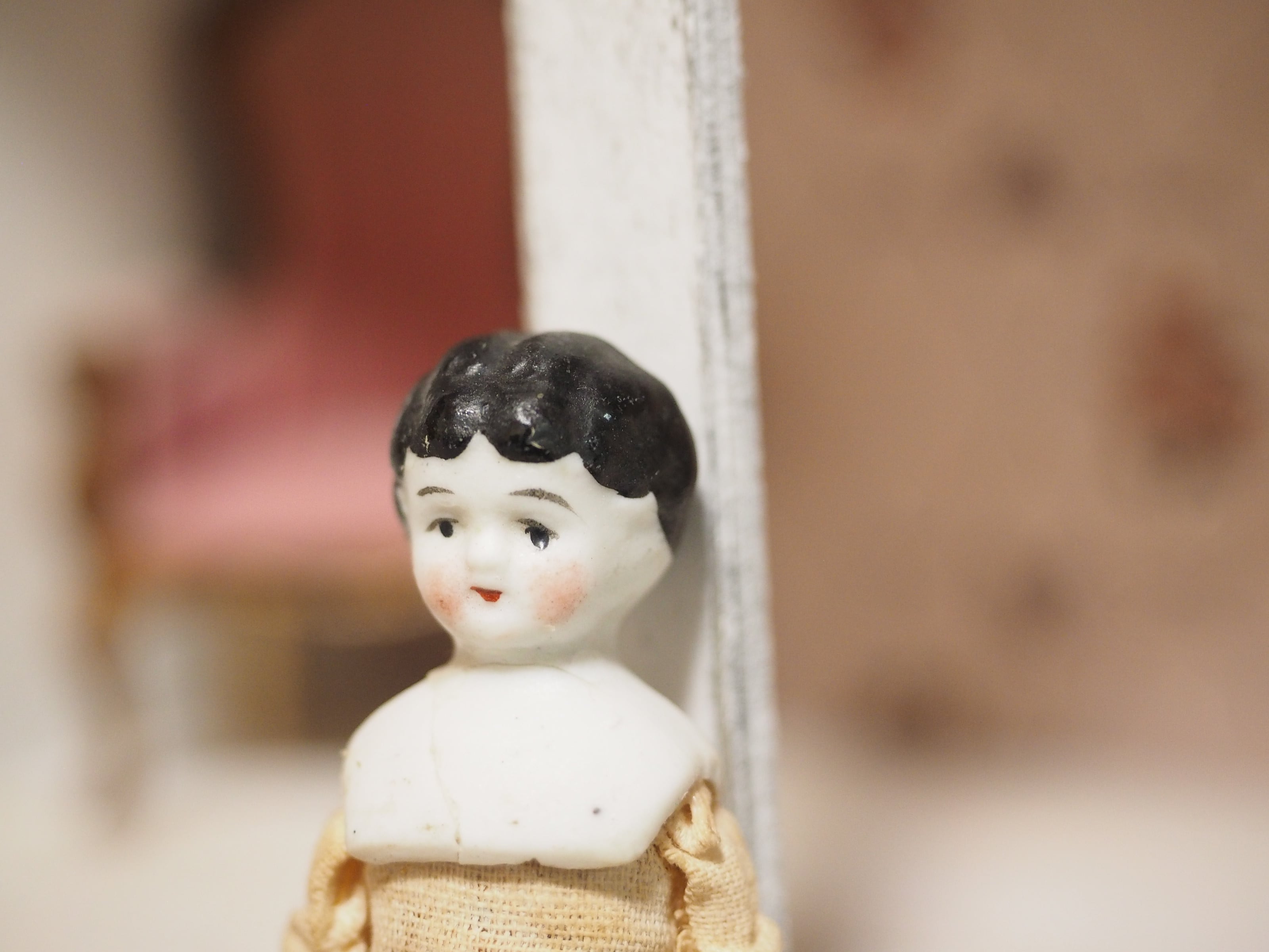 小さなチャイナヘッドドール ドイツ（割れ補修あり） | doll antiquus