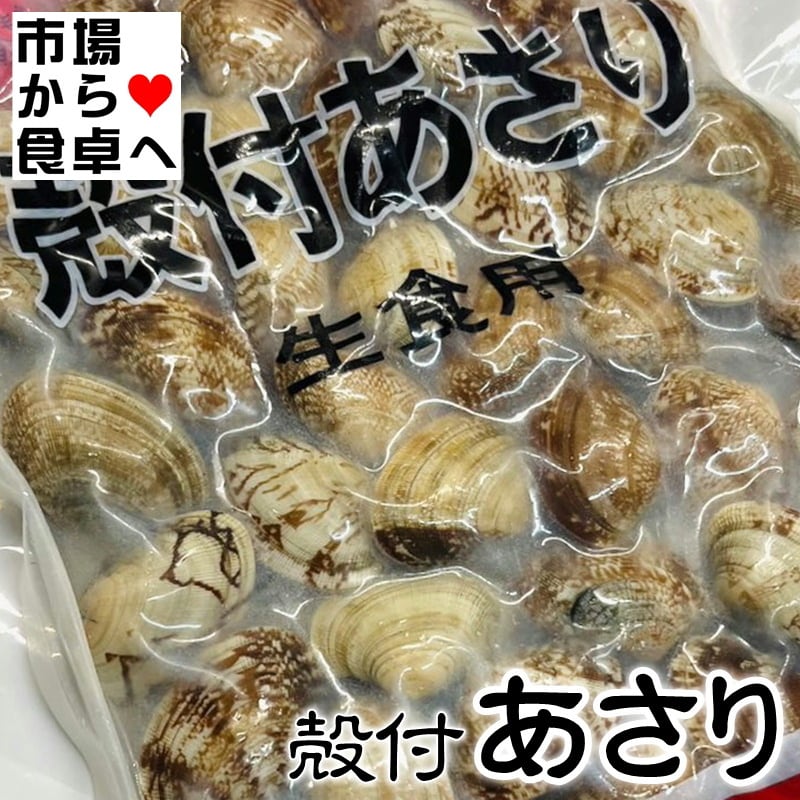 あさり(冷凍) 殻付 500g【加熱調理済み・解凍後そのままお召し上がり
