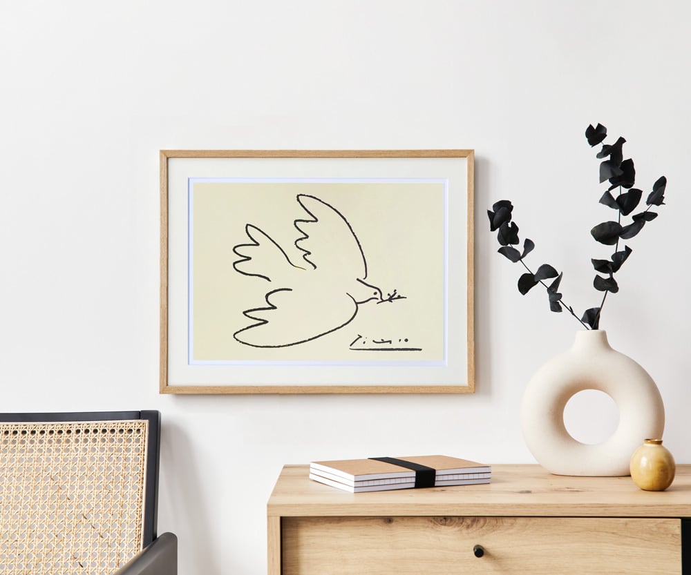 額縁付き] パブロ・ピカソ「Dove of Peace」アートポスター 725×525mm