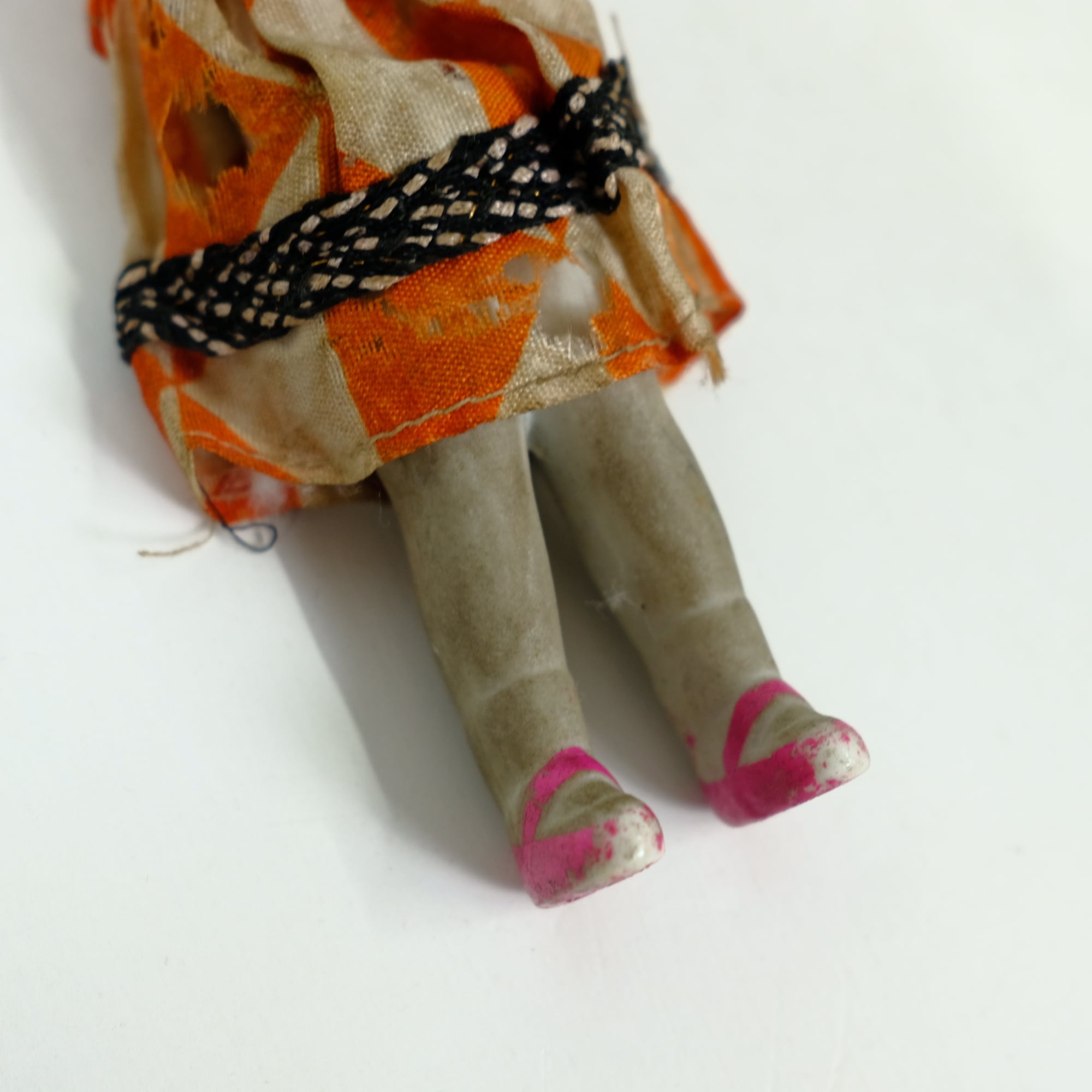 アンティーク 陶器人形 土 ハンドメイド 子供 昭和レトロ ビンテージ