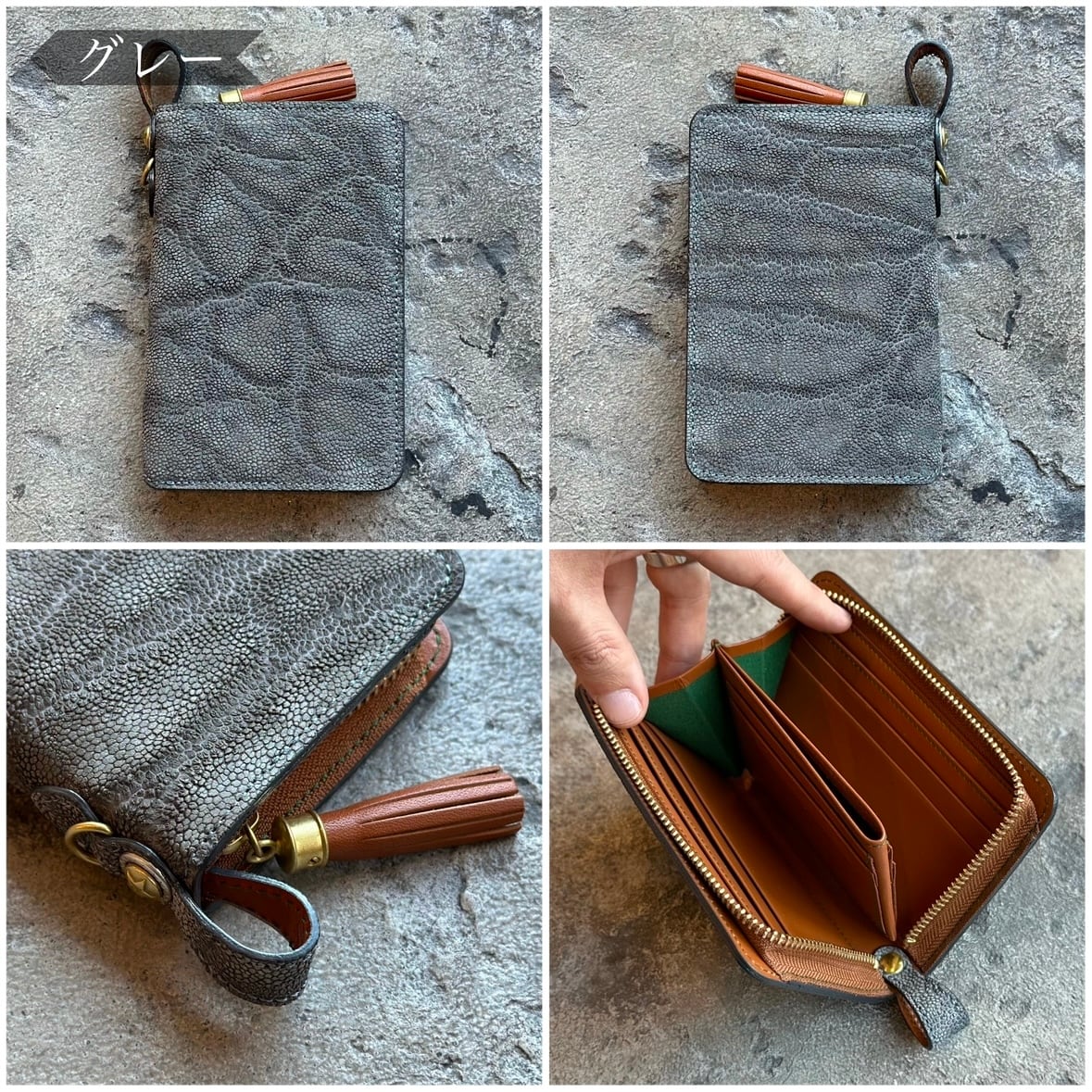 ロングビルフォールド ガネーシャ ラウンドジップ エレファント