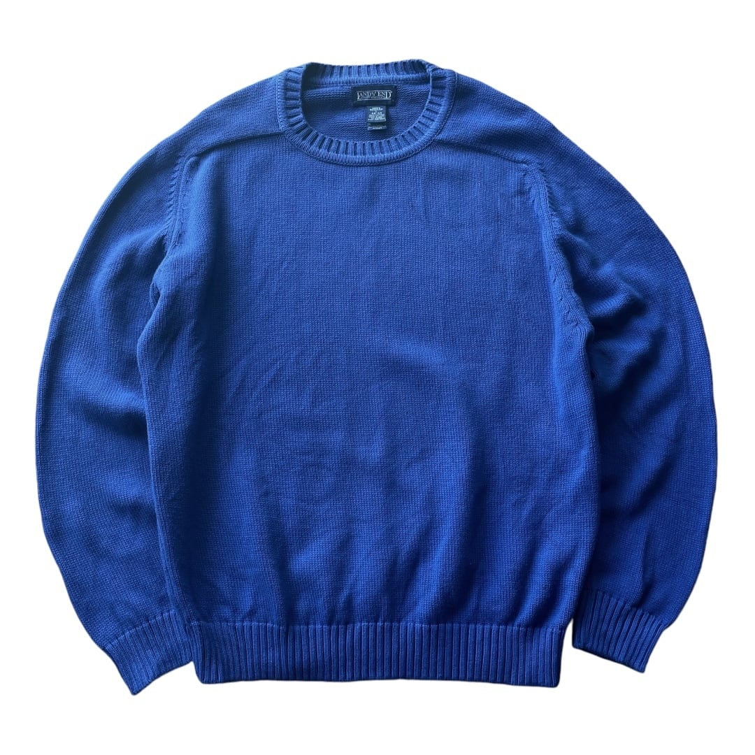 90s~ LANDS'END cotton knit sweater L 