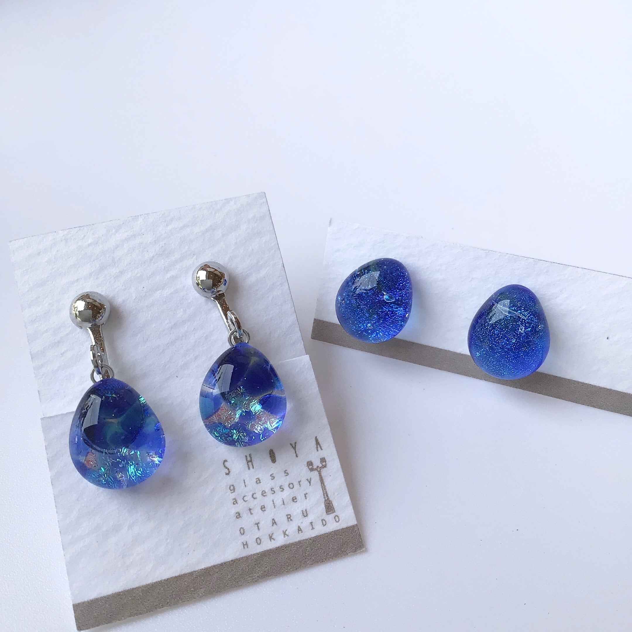 SHIZUKU ピアス イヤリング | 小樽ガラスアクセサリー 硝屋(SHOYA)