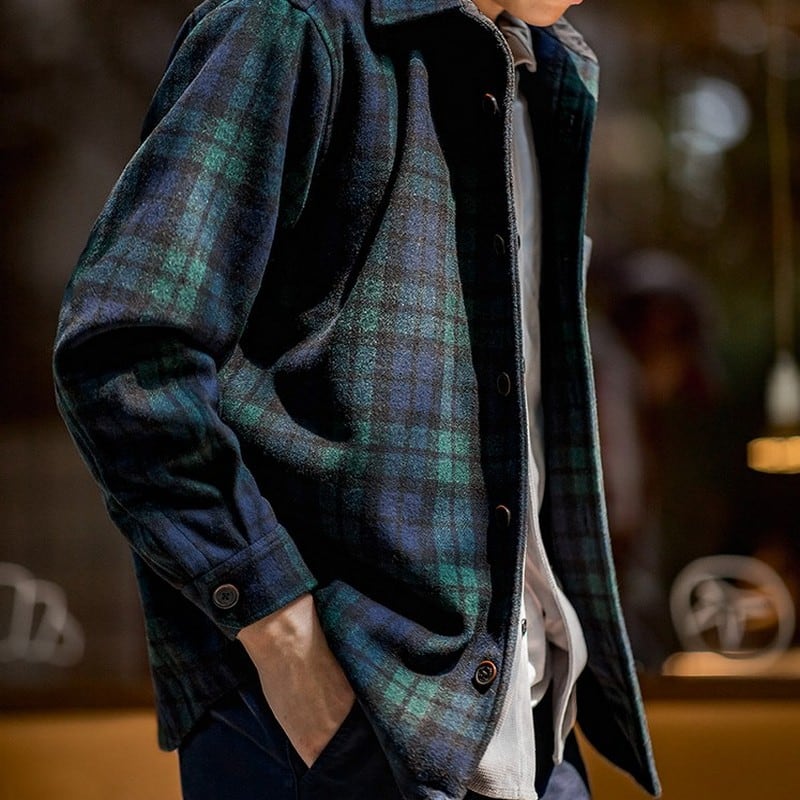 ブラックウォッチ柄 ウール シャツ KK624 | nicoilo |ニコイロ