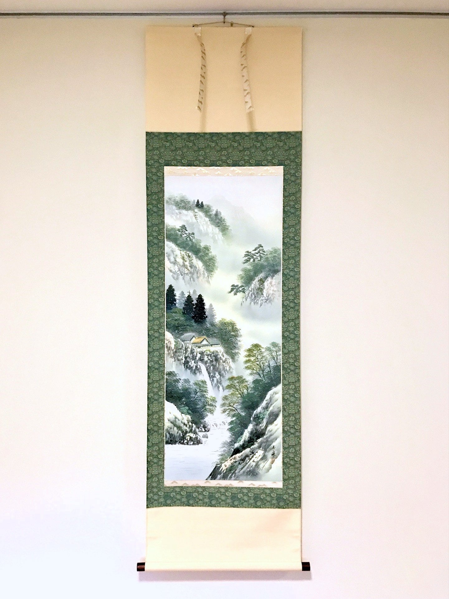 佐藤玉泉「彩色山水」掛軸（尺五立） | 吉村唐木店 WEBSHOP