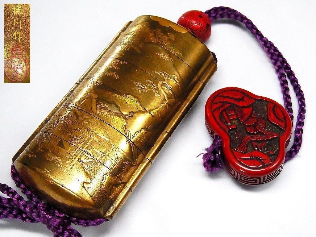 蒔絵印籠 梶川作 | 松風刀装店 antiques matsukaze