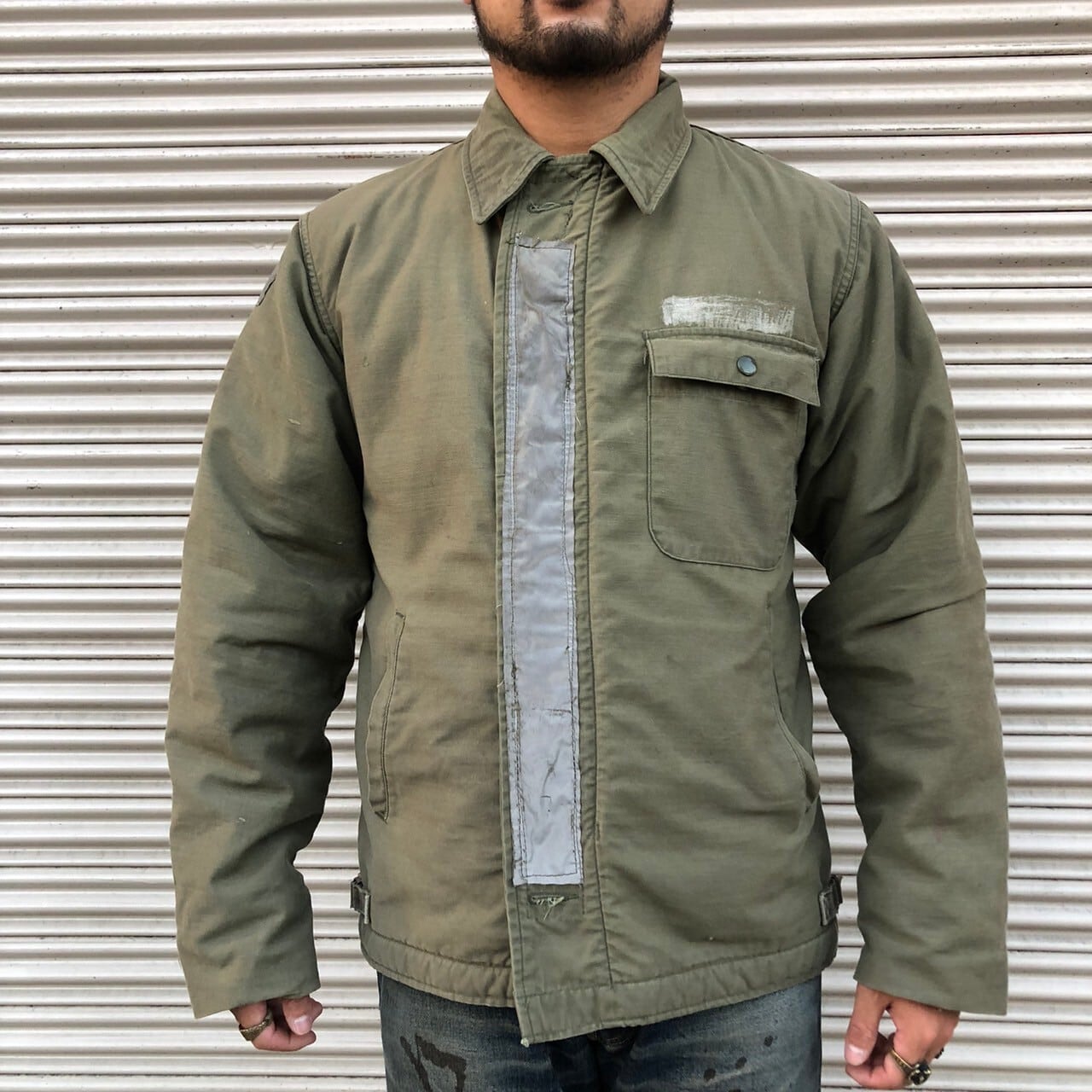 名作 80s 米軍 実物USNavy A-2 デッキ ジャケット ミリタリー