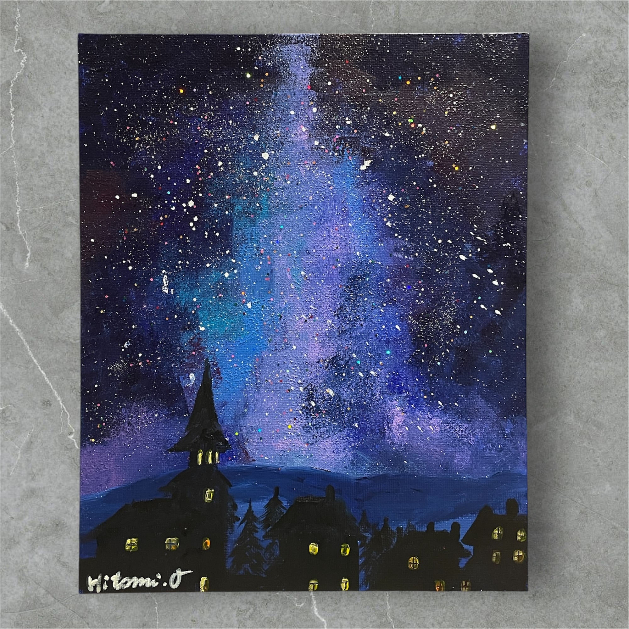 A-15/25】原画 抽象画 風景画 富士 富士山 絵画 キャンバス 真作