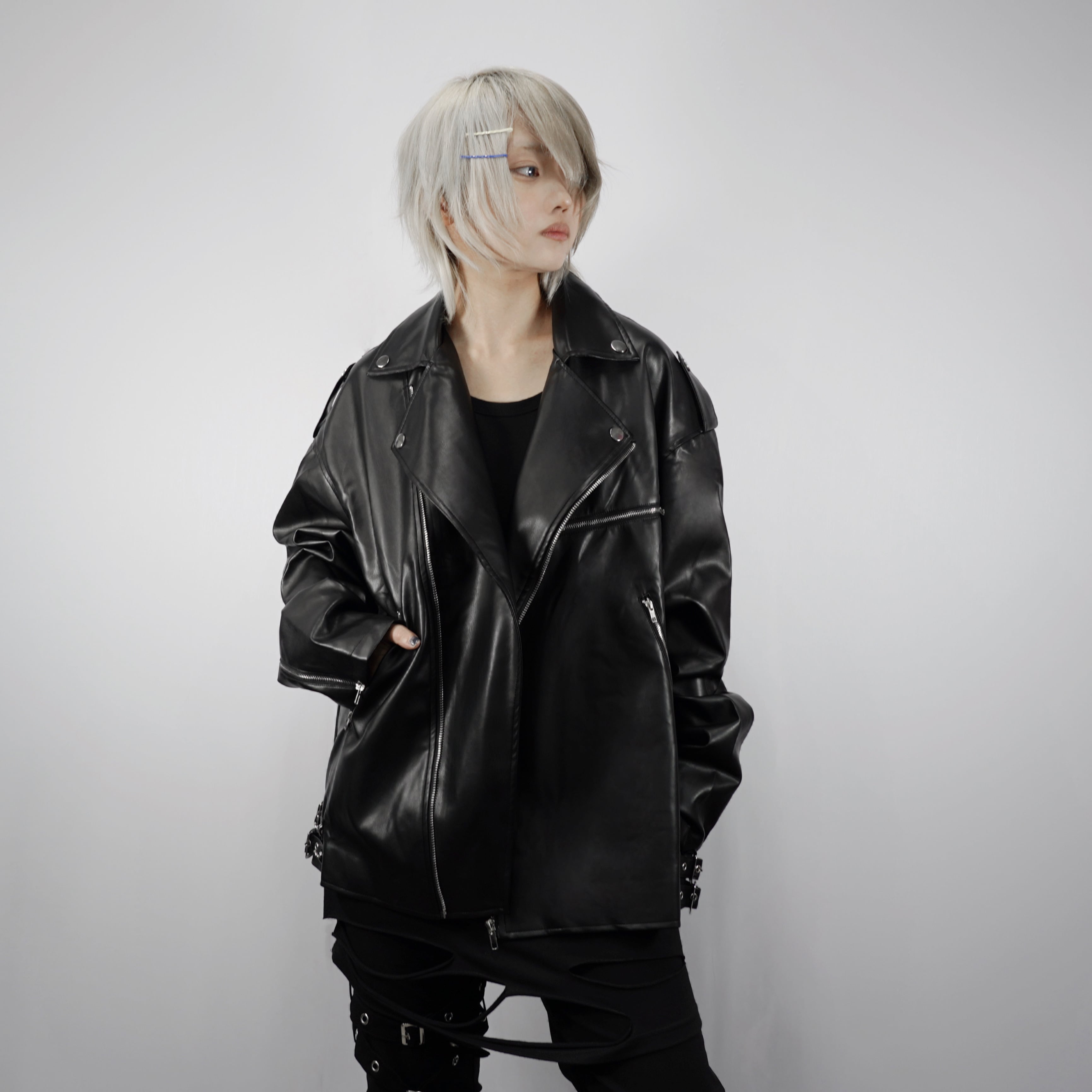BLOOD LINER PU LEATHER JACKET | NIER CLOTHING