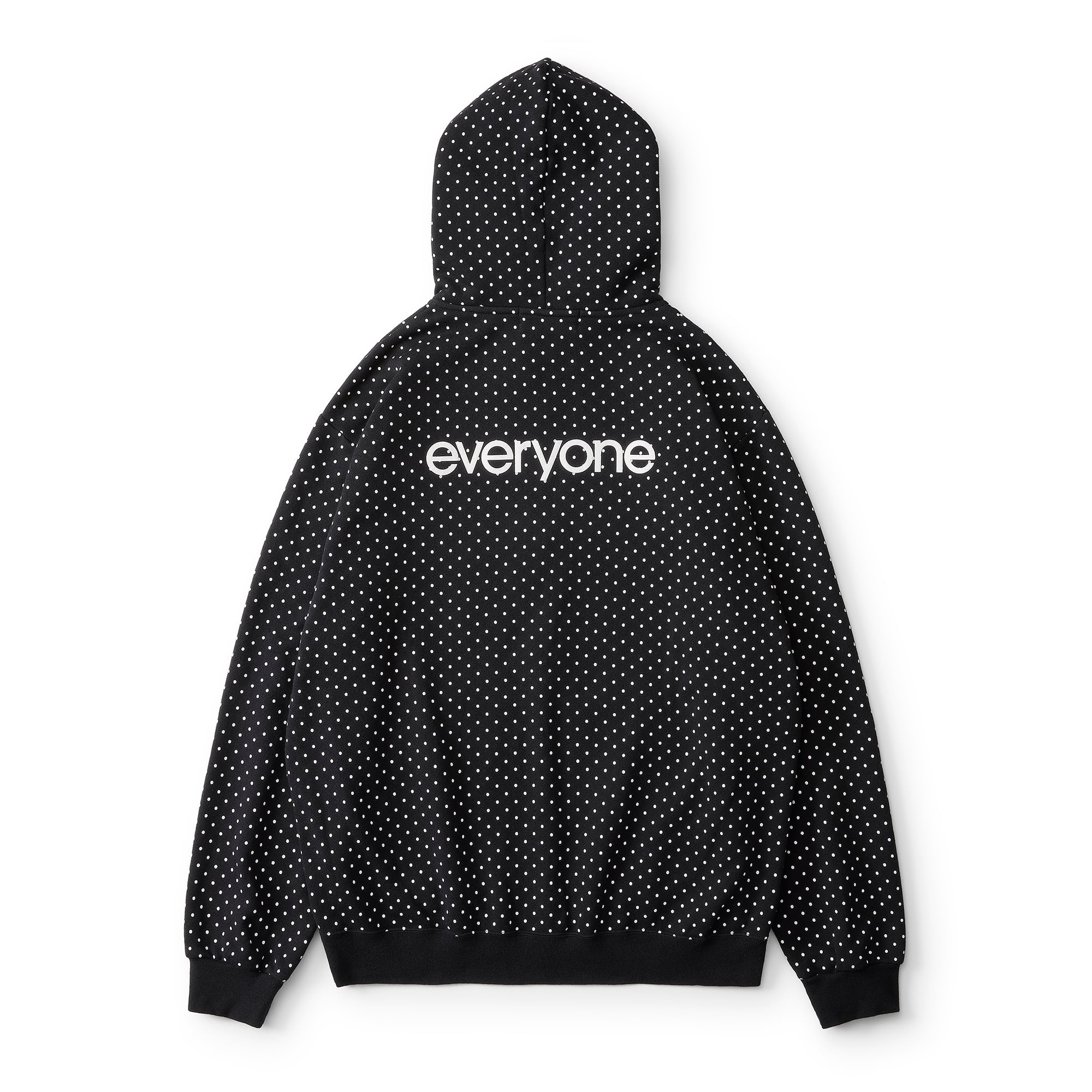 everyone back logo dot zip up hoodie (BLACK) | everyone
