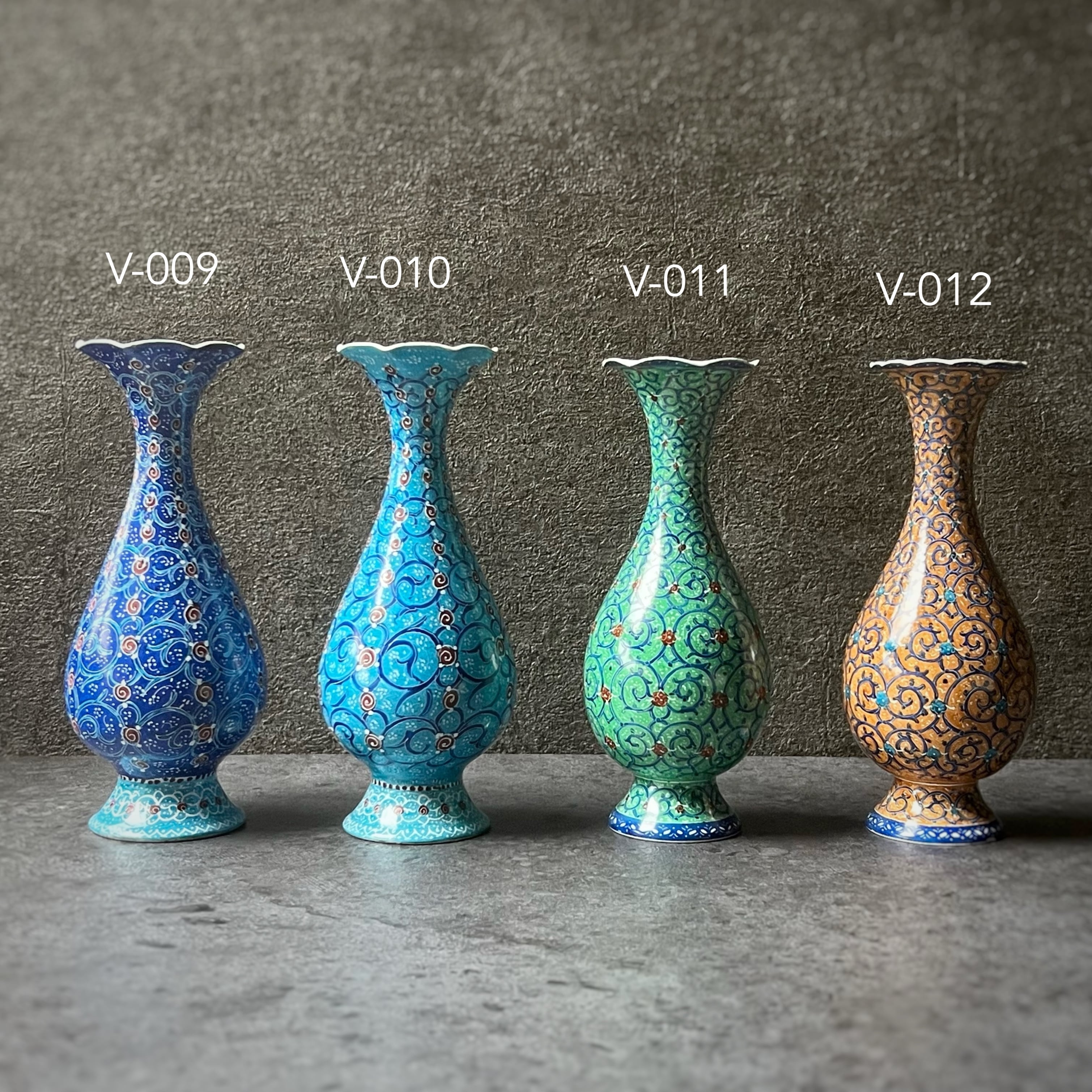 ペルシャの飾り壺（ミーナーカーリー）フラワーベース 花瓶 15cm