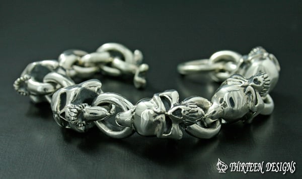 THIRTEENDESIGNS サーティーンデザインズ KB-1 MAD SKULL BRACELET