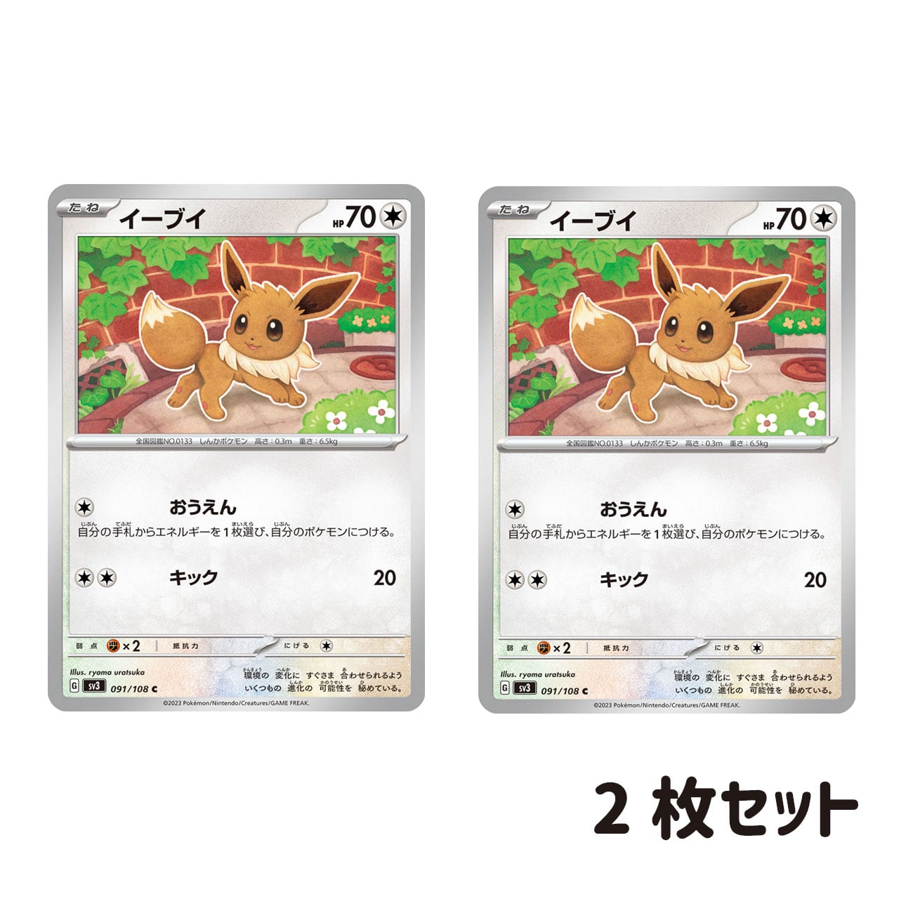 イーブイ C SV3 091/108 2枚セット | ポケモンカード専門店 Cobalt Cave