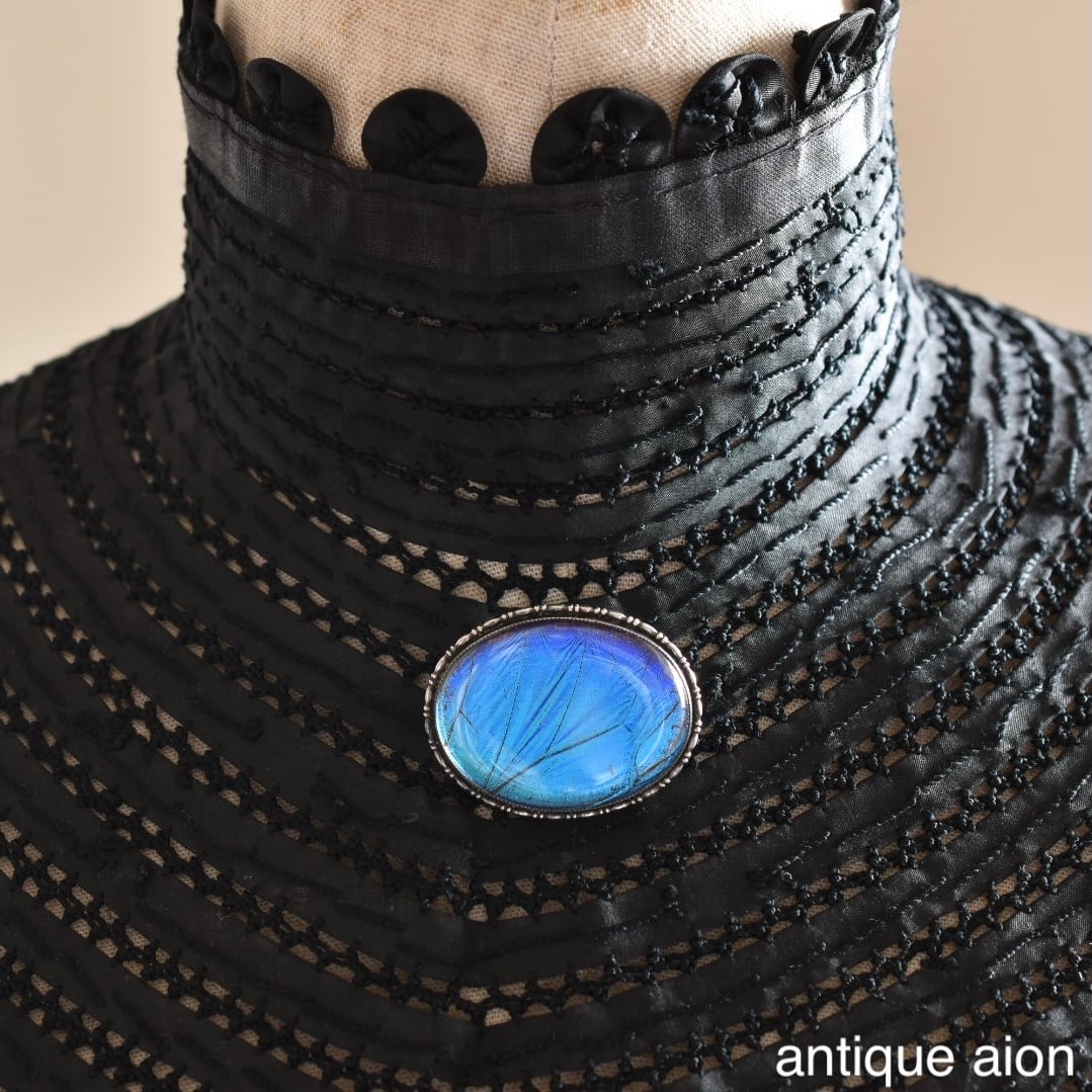 英国アンティーク 20世紀初頭 モルフォ蝶 スターリングシルバー