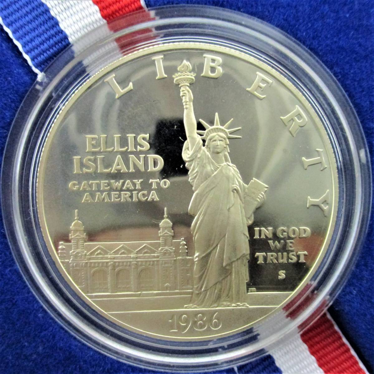 1986年 アメリカ リバティコイン 1ドル プルーフ銀貨 ～ 自由の女神