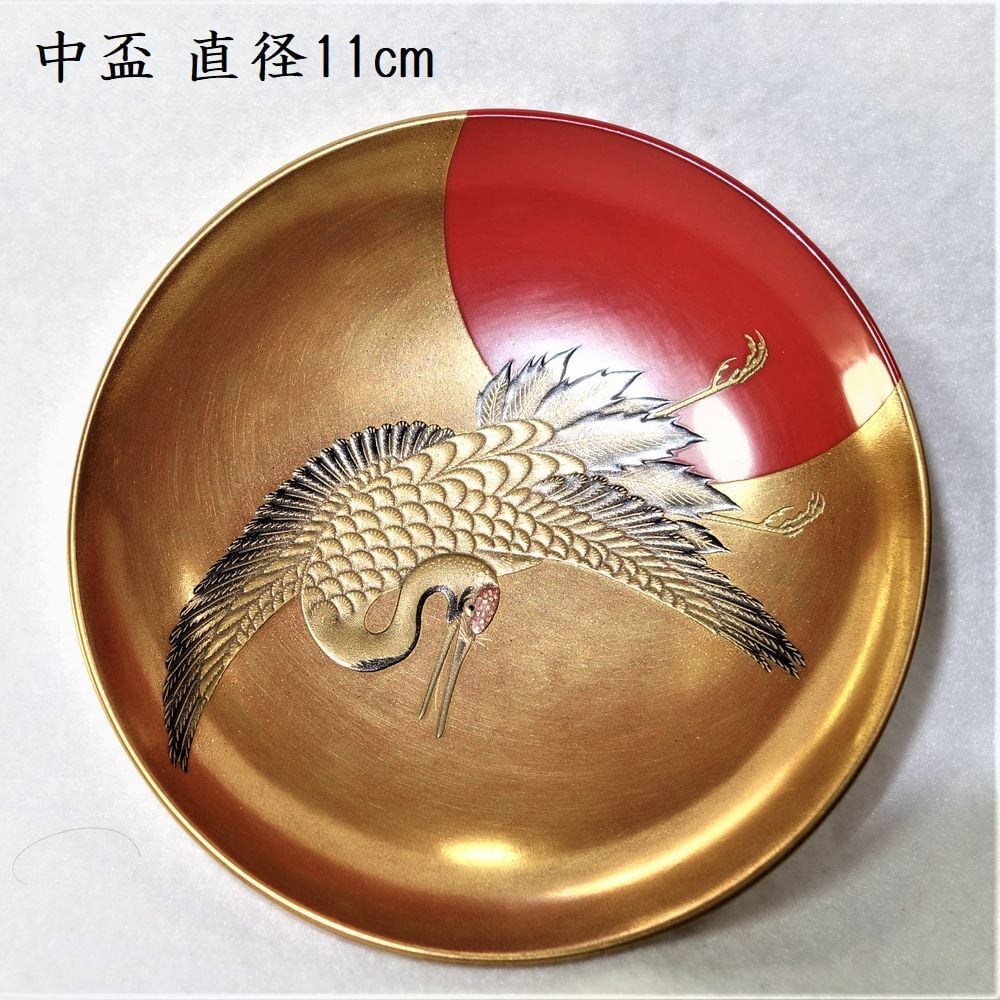 アンティーク 三組盃・盃台 鶴亀蒔絵 | うるしかぶれ