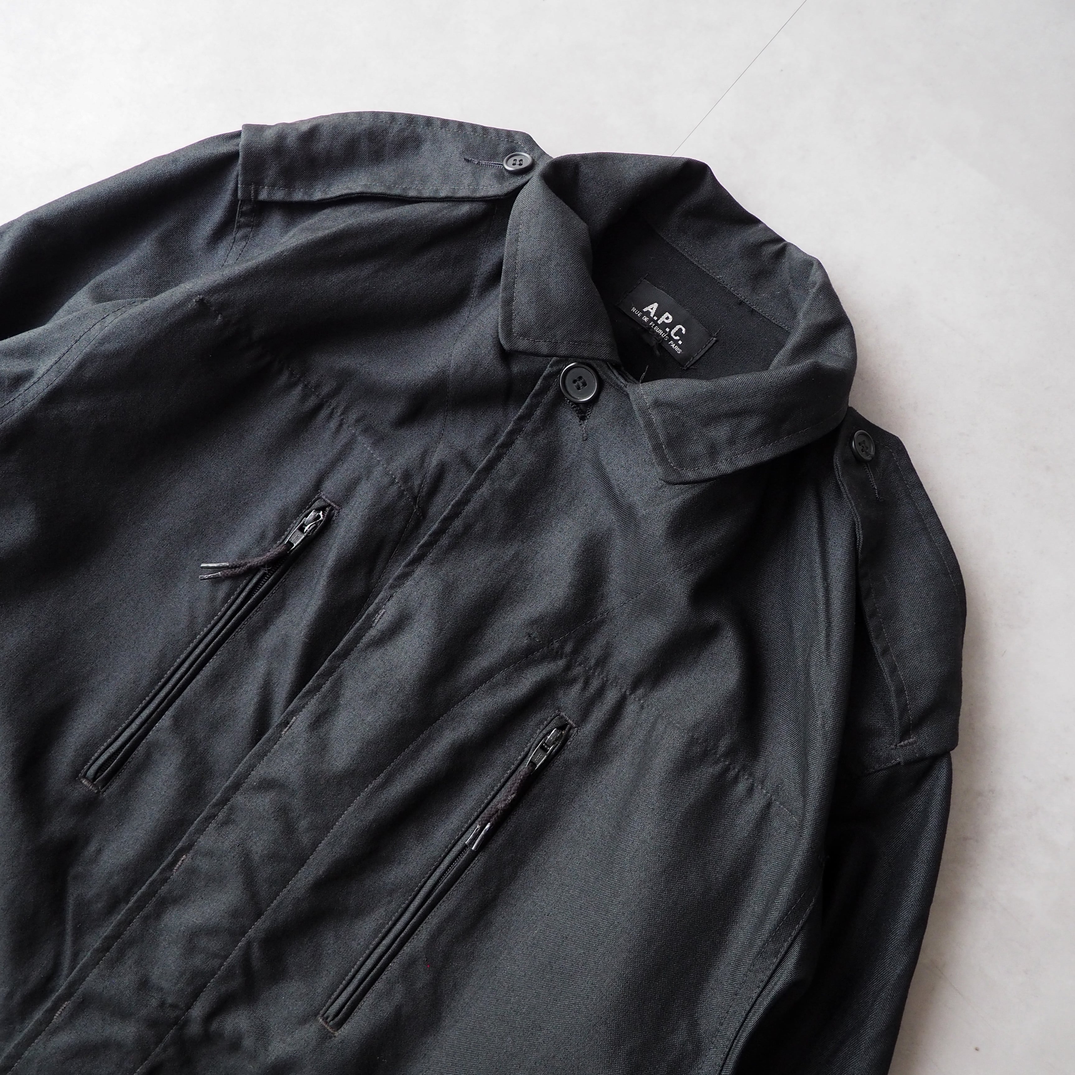 Early 90s “A.P.C.” F-2 sampling military jacket black 90年代