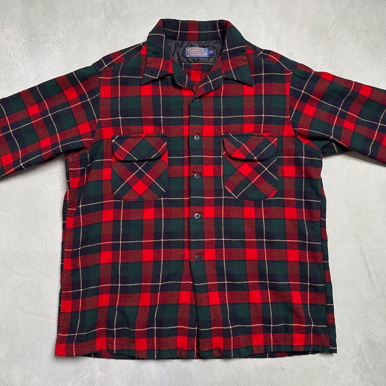 70s USA製 PENDLETON ペンドルトン 開襟 フラップポケット オープン
