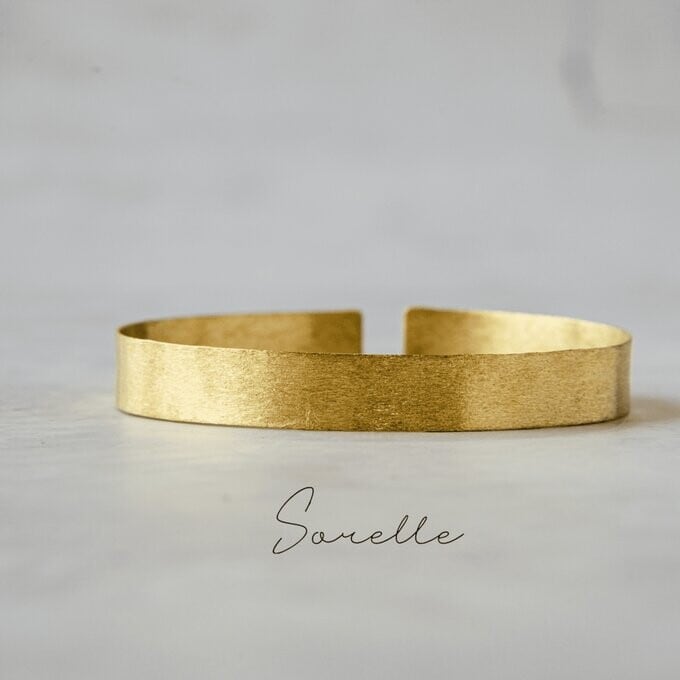 真鍮 バングル 幅1cm 【日本製】【ハンドメイド】 D-05-XS | as Ritu