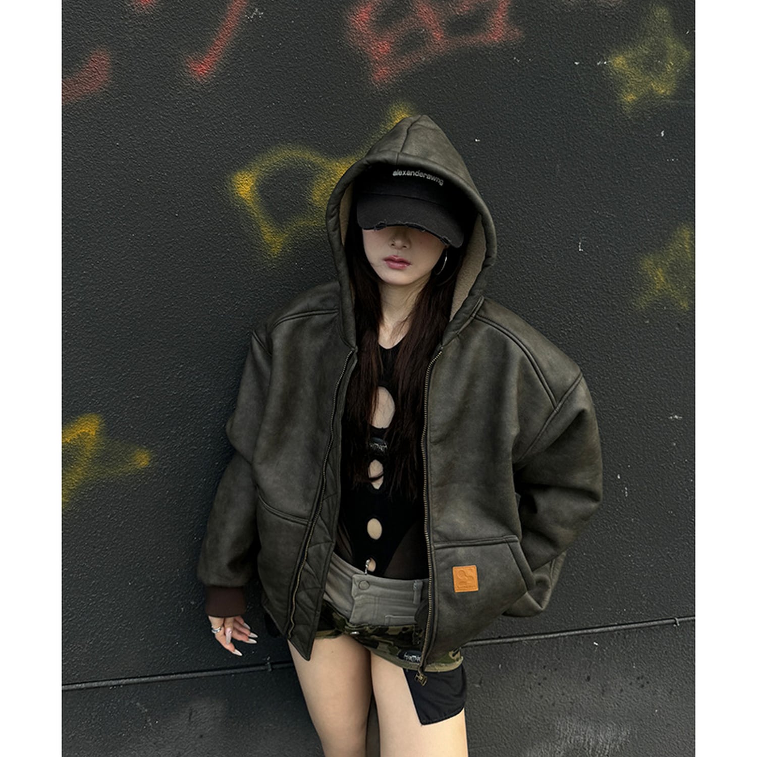暖かさUP】ストリート 裏起毛 PUレザー パーカー/ジャケット T1283 | wshot