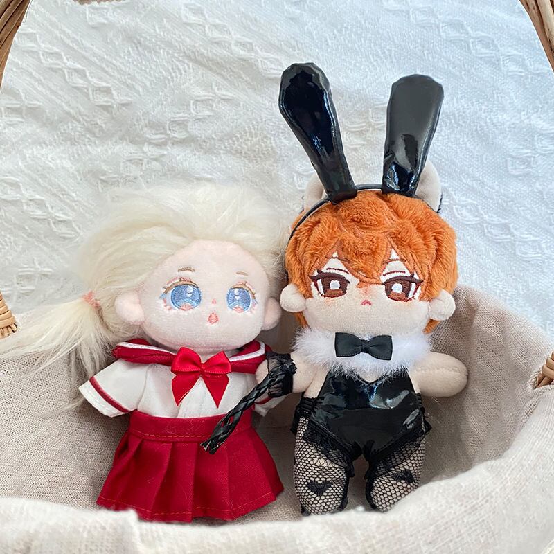 10cm 着せ替えぬいぐるみ用服 蜜 バニーガール 植木鉢コスチューム