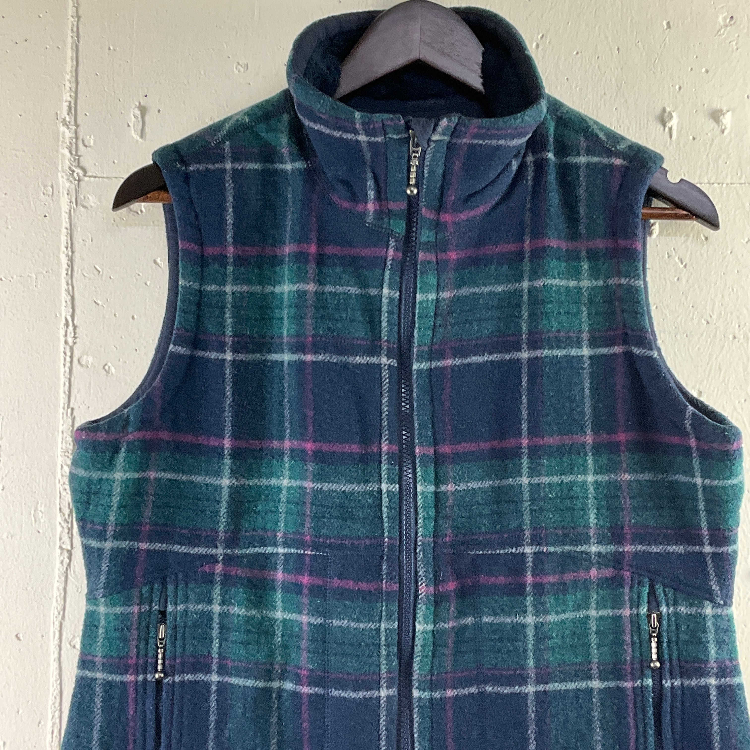 Woolrich ウールリッチ チェック柄 ボア フリースベスト フリース