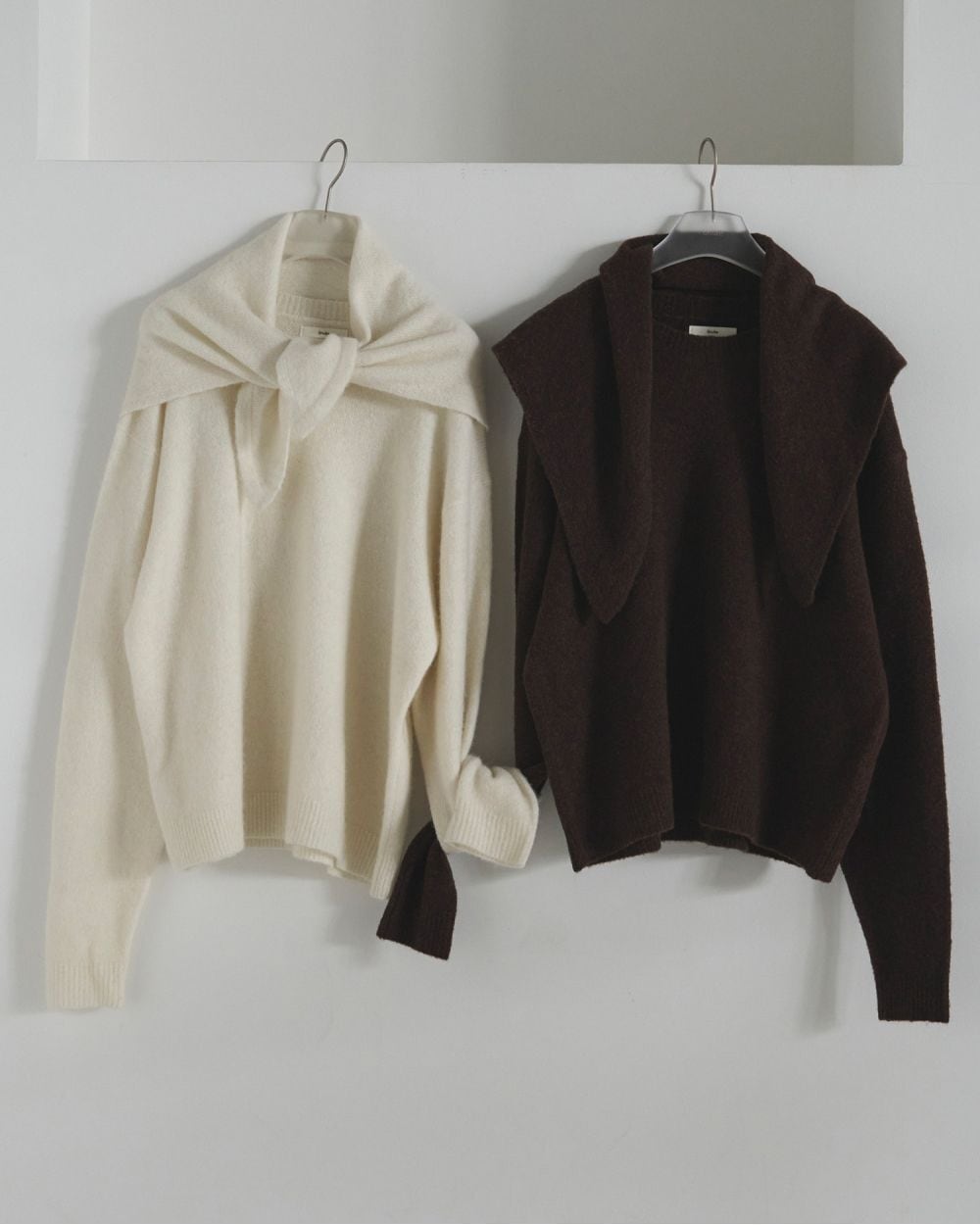 anuke(アンヌーク) Layered Scarf Knit | サウスオレンジ｜メンズ