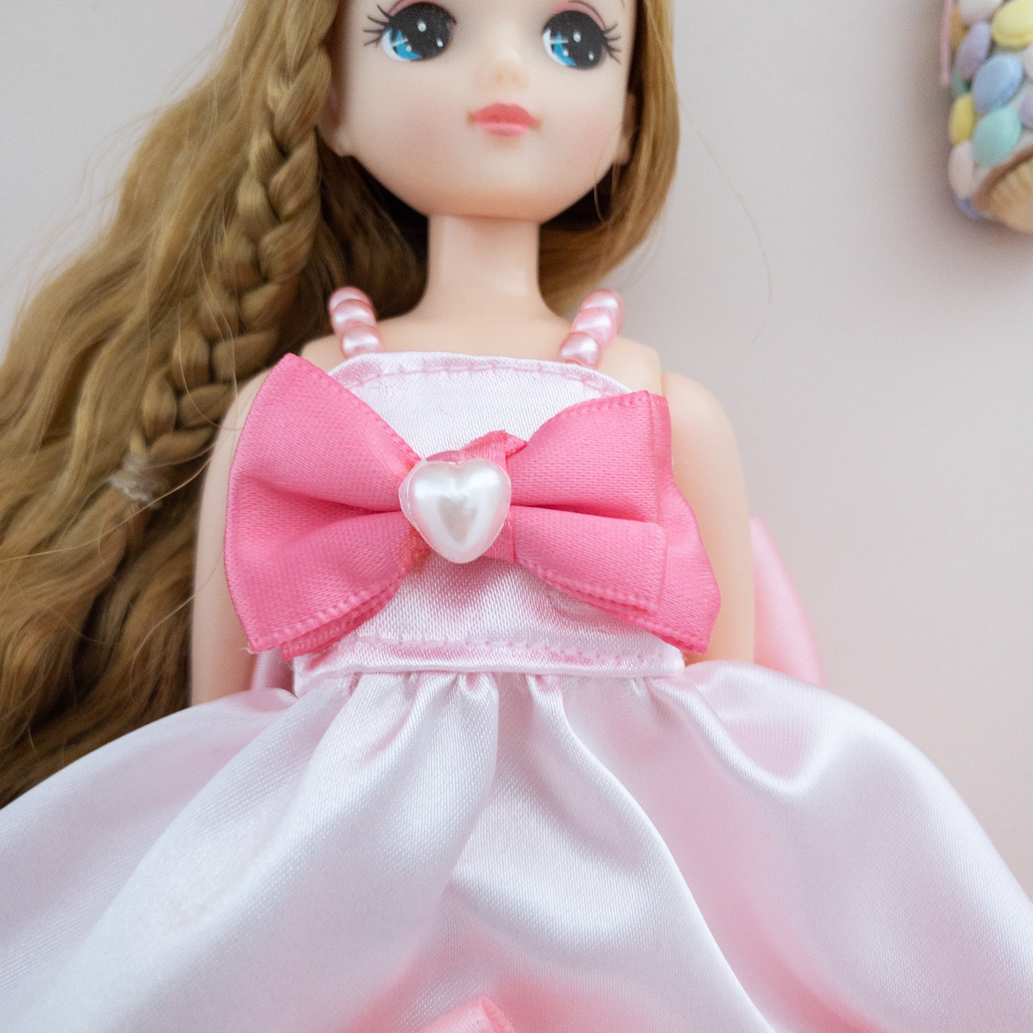 リカちゃんパーティドレス（ピンク8） | dollkamiyu