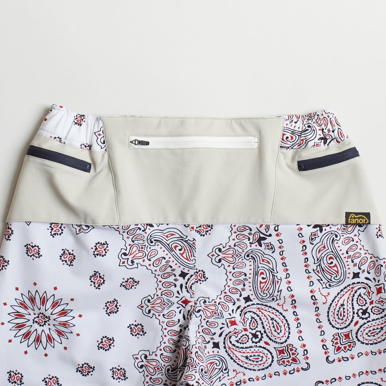 XSサイズのみ ranor（ラナー）PA-BANDANA MIDDLE SHORTS -WHITE メンズ