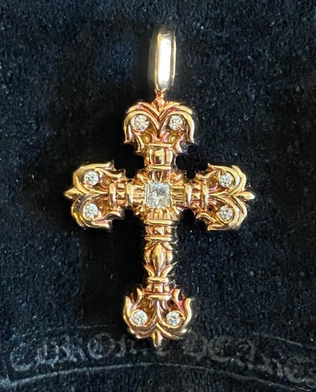 CHROME HEARTS クロムハーツ タイニー フィリグリークロス 22K