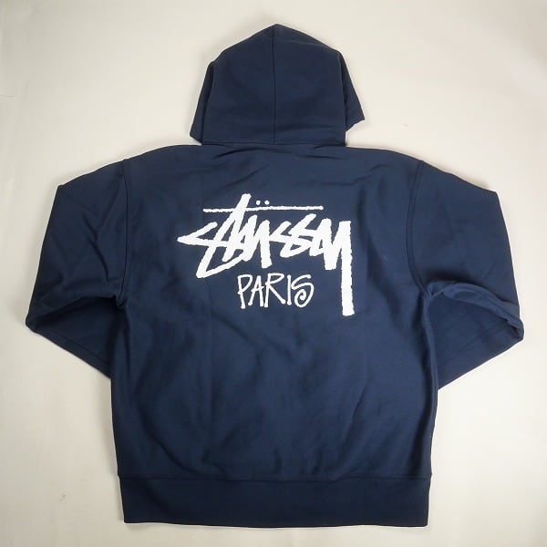 Size【XL】 STUSSY ステューシー STOCK PARIS ZIP HOOD NAVY パリ限定