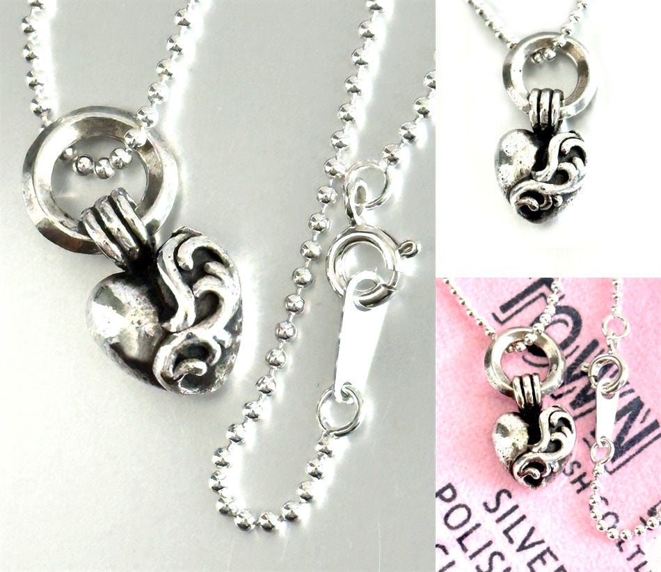 クロムハーツ CHROME HEARTS オールド ハート チャーム ネックレス