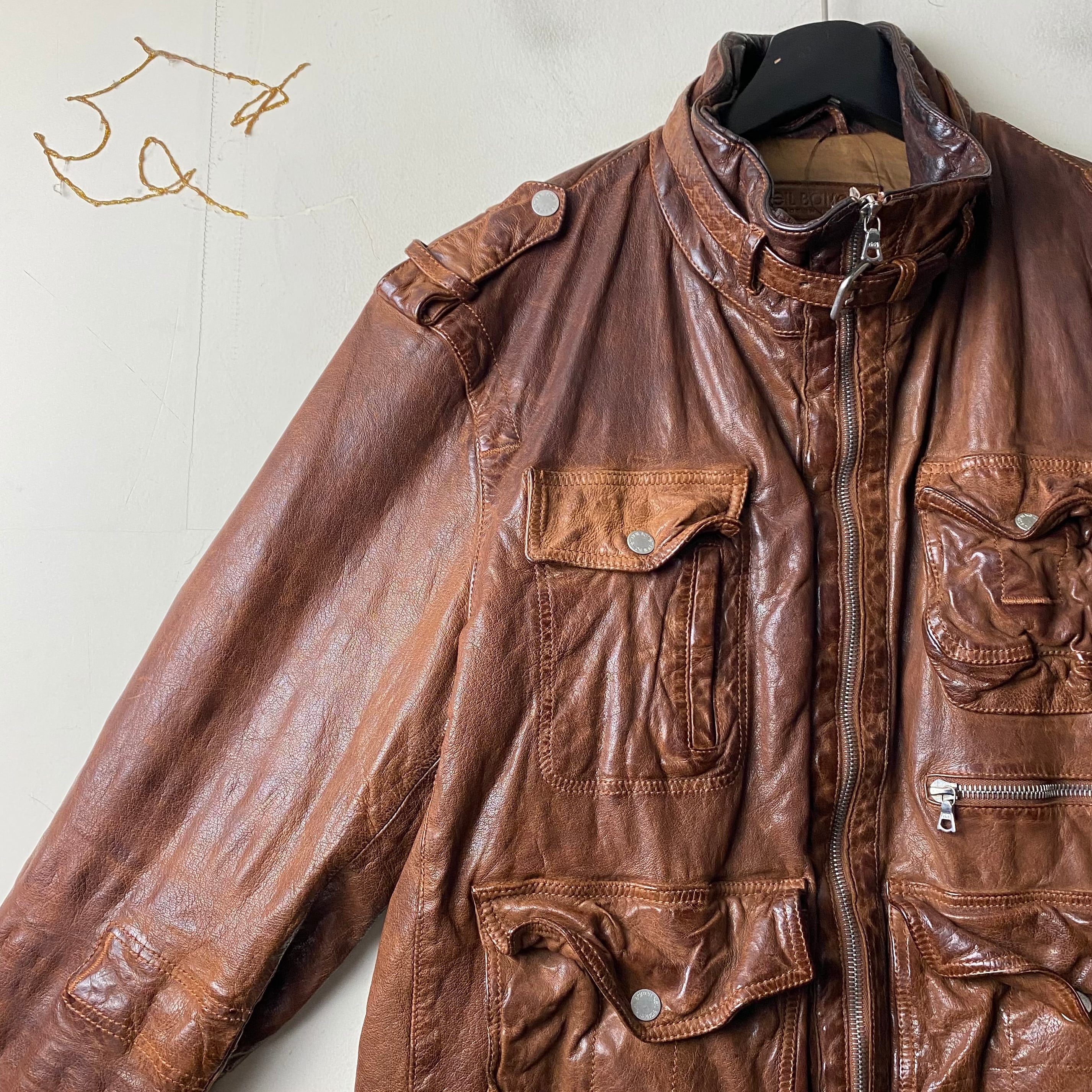 NEIL BARRETT buffalo leather blouson | NOIR ONLINE