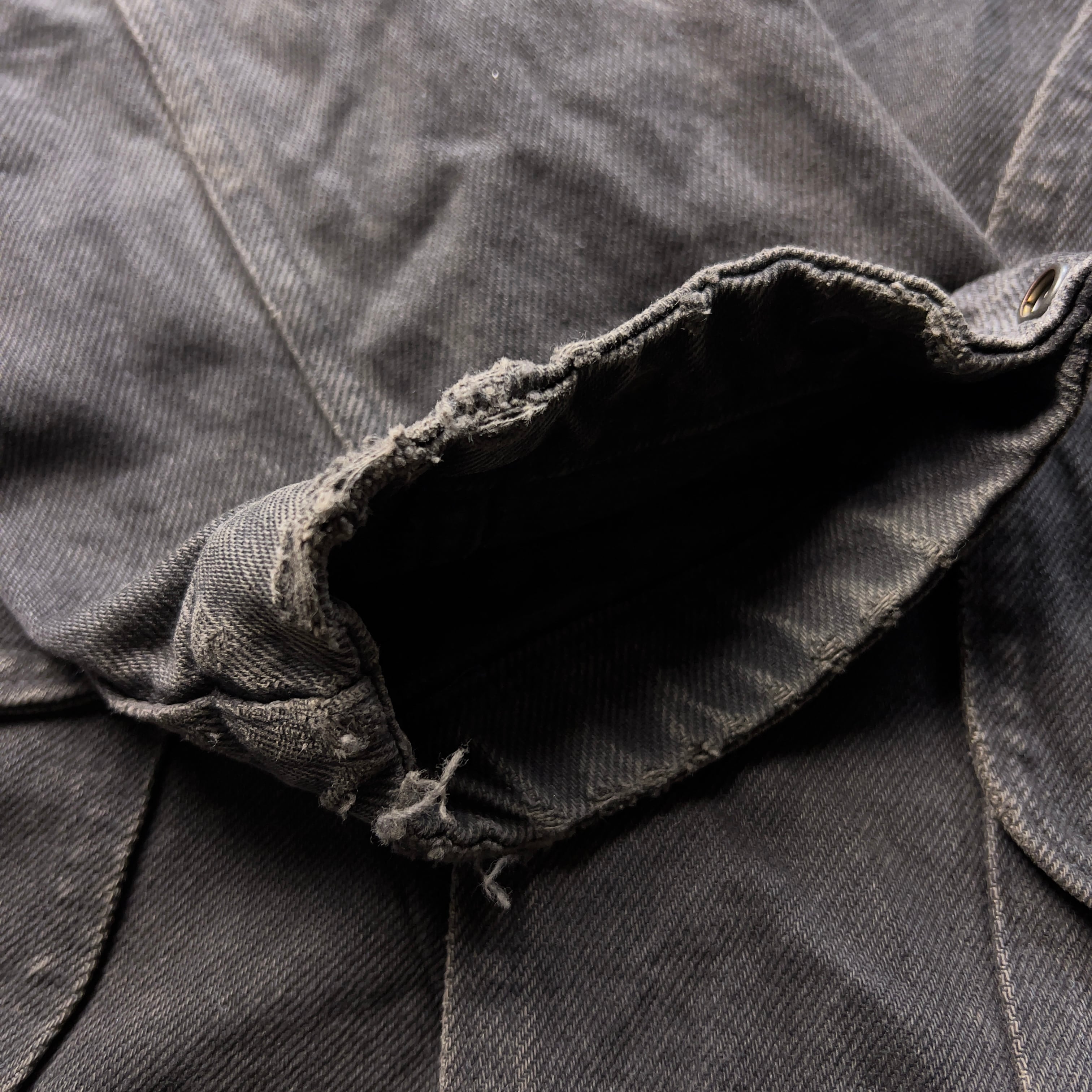 80's~90's Woolrich Black Denim Hunting Jacket 80年代 ウールリッチ