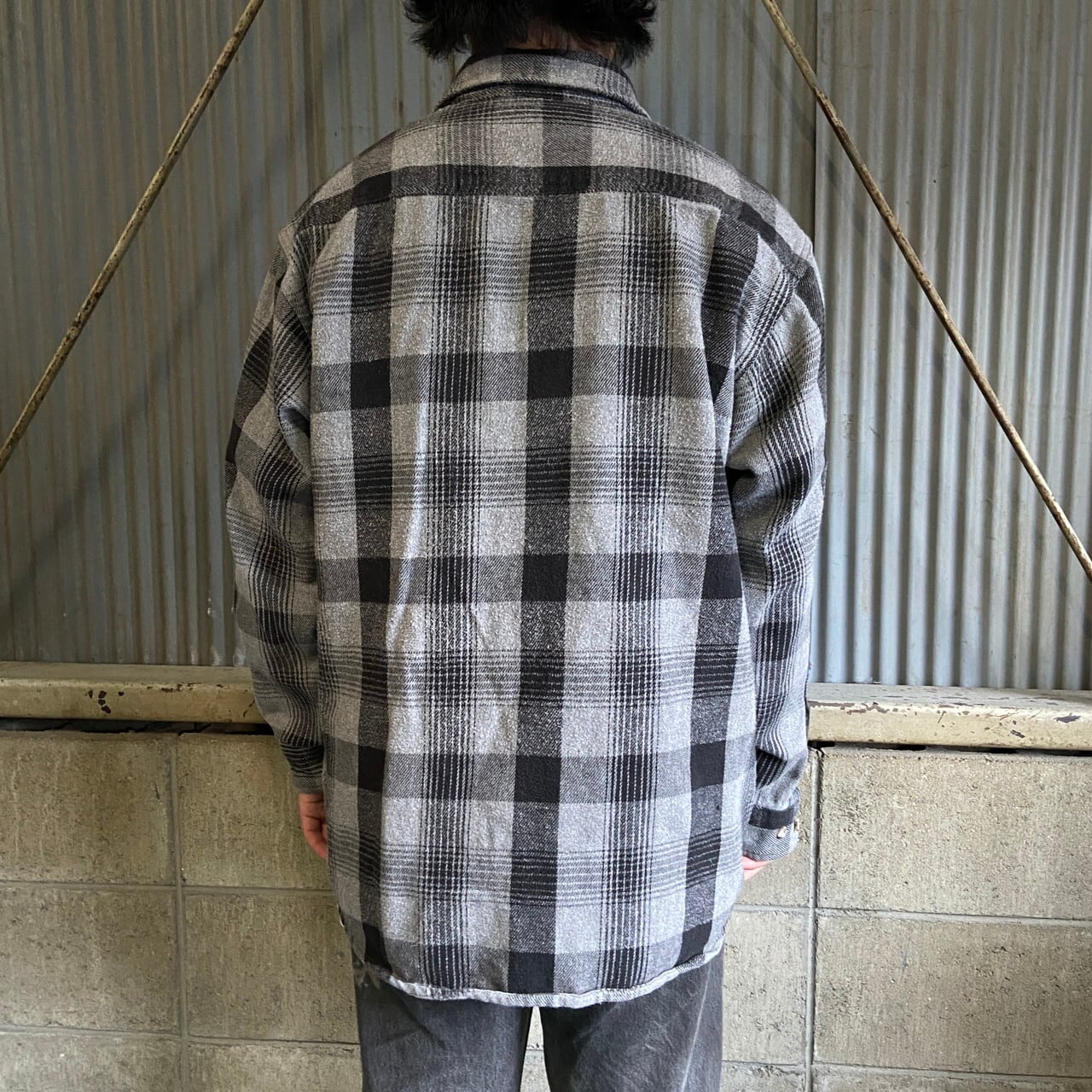 90年代 Five Brother ファイブブラザー チェック柄 長袖 ヘビー