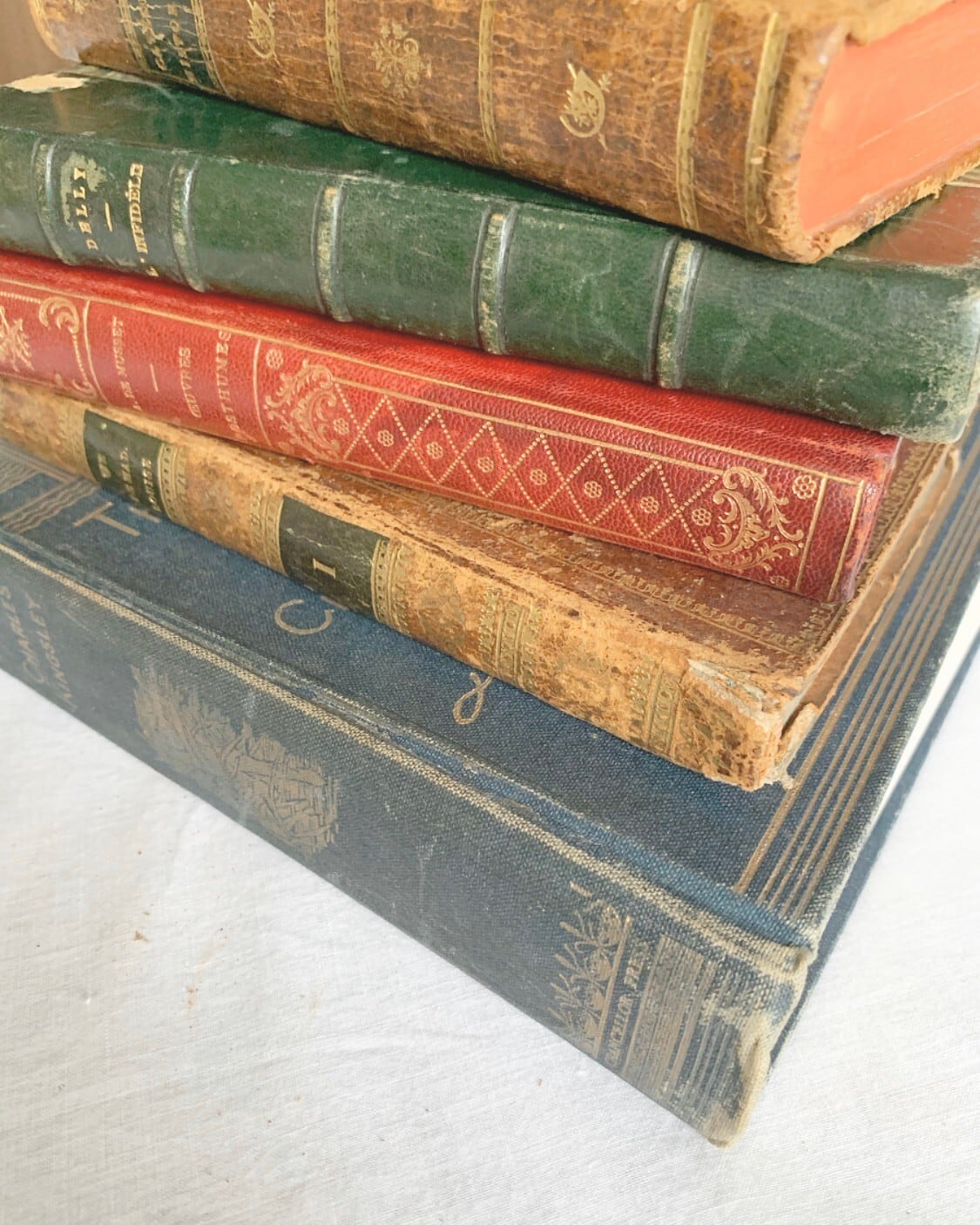 フランス アンティーク洋書 ブルー | LAND-ANTIQUE