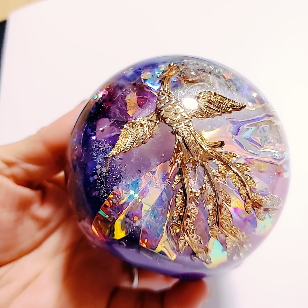 鳳凰と白銀龍の宝珠オルゴナイトシリーズ～龍宮城～ | オルゴナイト