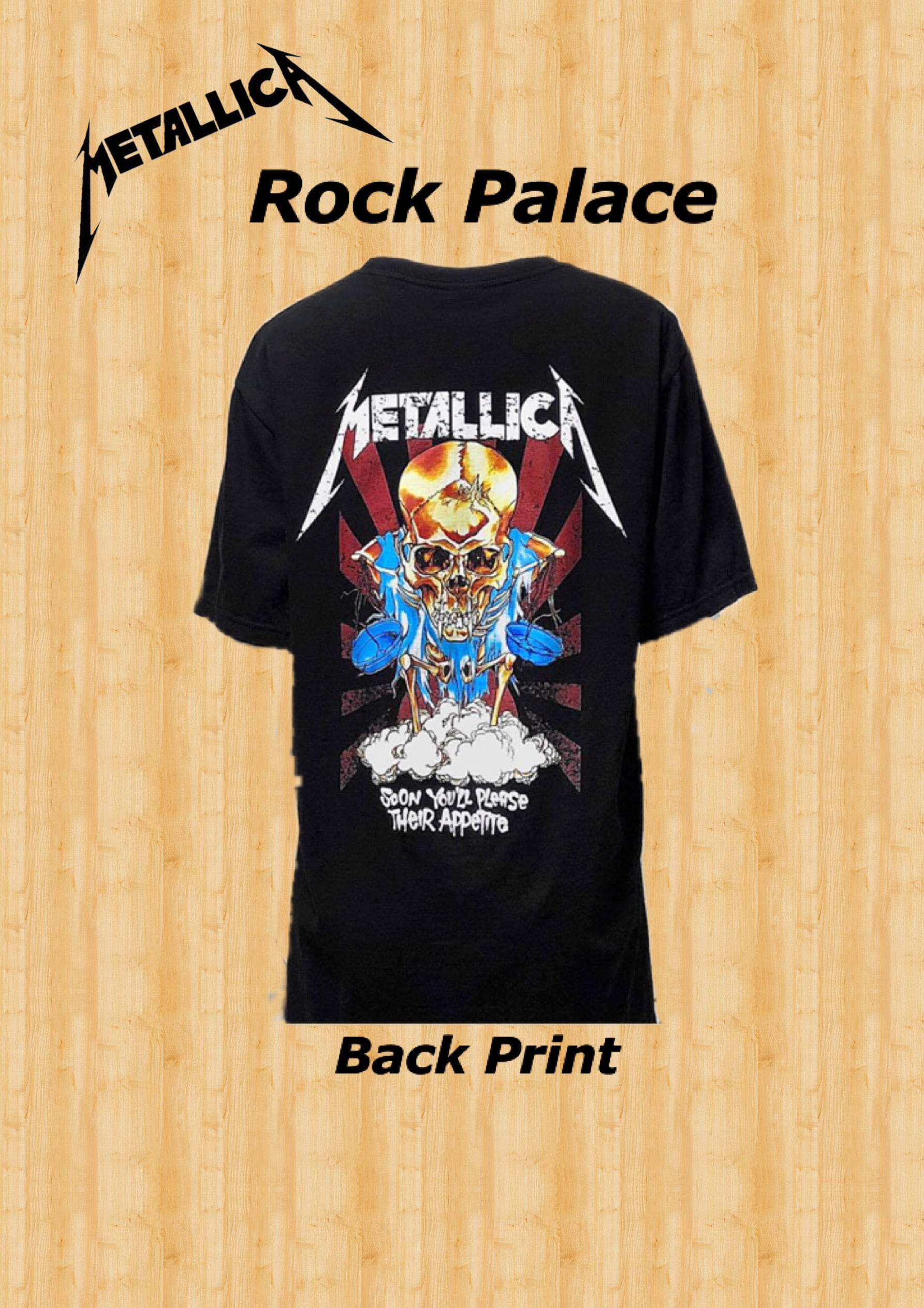 Metallica：DAMAGED JUSTICE TOUR'Tシャツ | ロックTシャツ バンドT