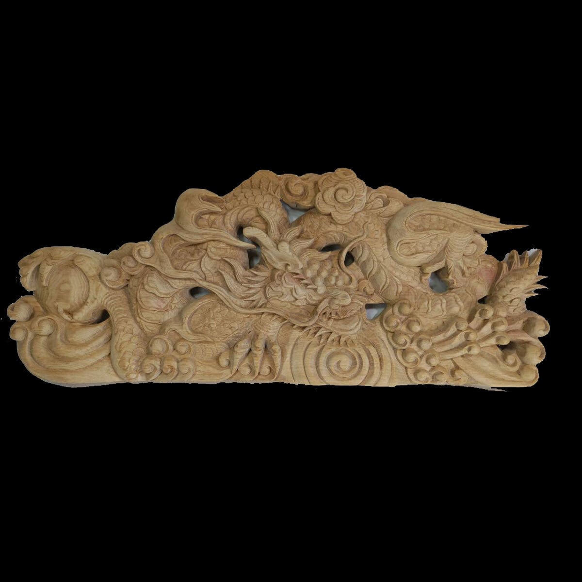 蟇股彫刻 玉龍（右）幅60㎝ | ㈱田中ソウケン