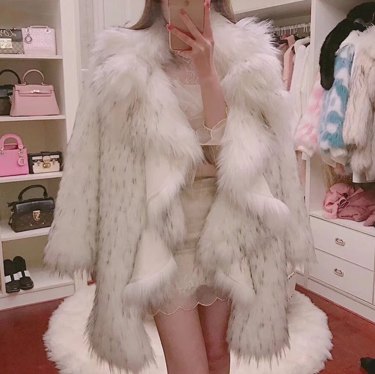 BLANC & ECLARE ホワイトファーコート 楽天市場】ホワイト ファー