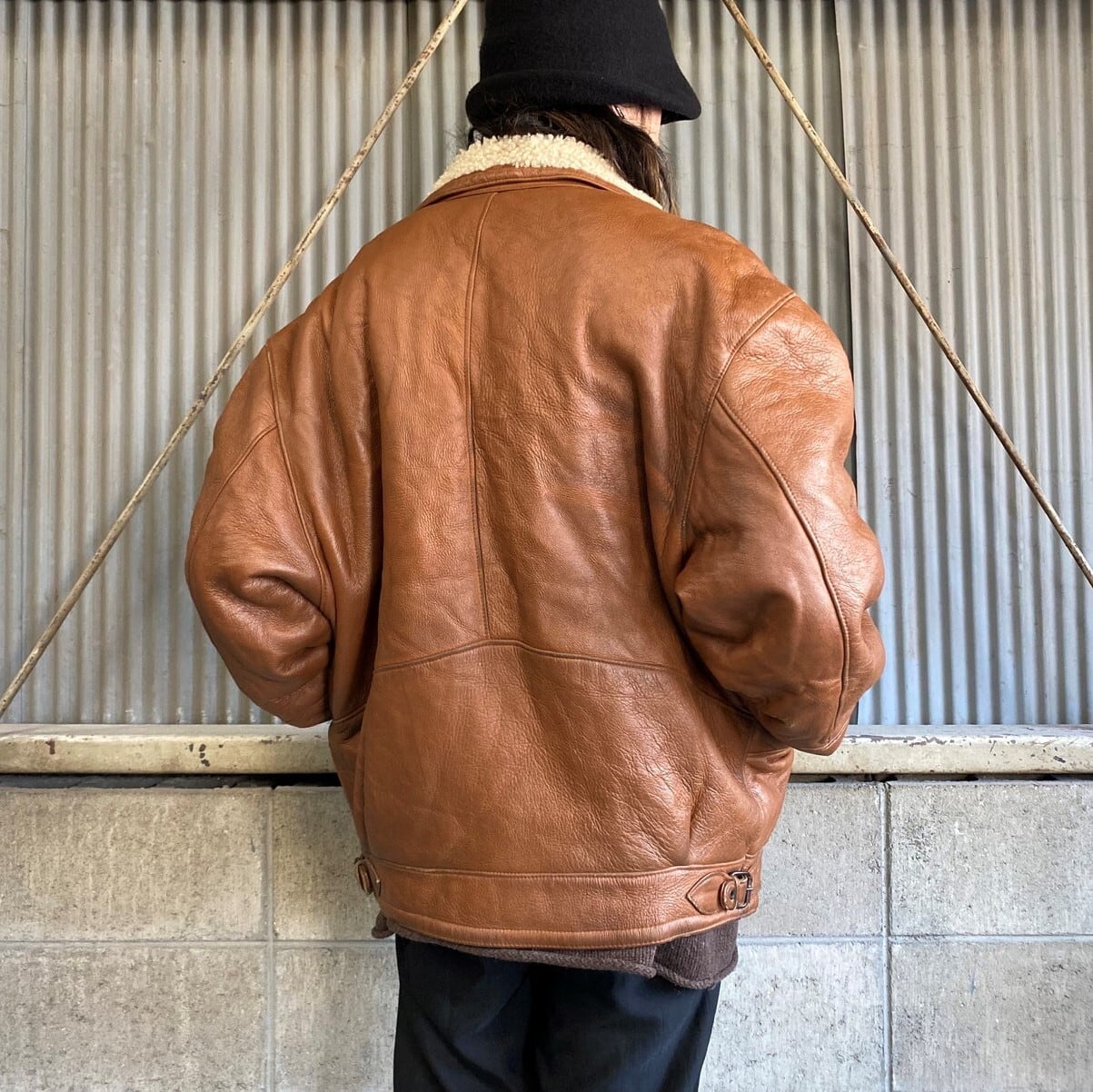 ORIGINAL SHEARLING トルコ製 リアルムートンジャケット メンズXL相当