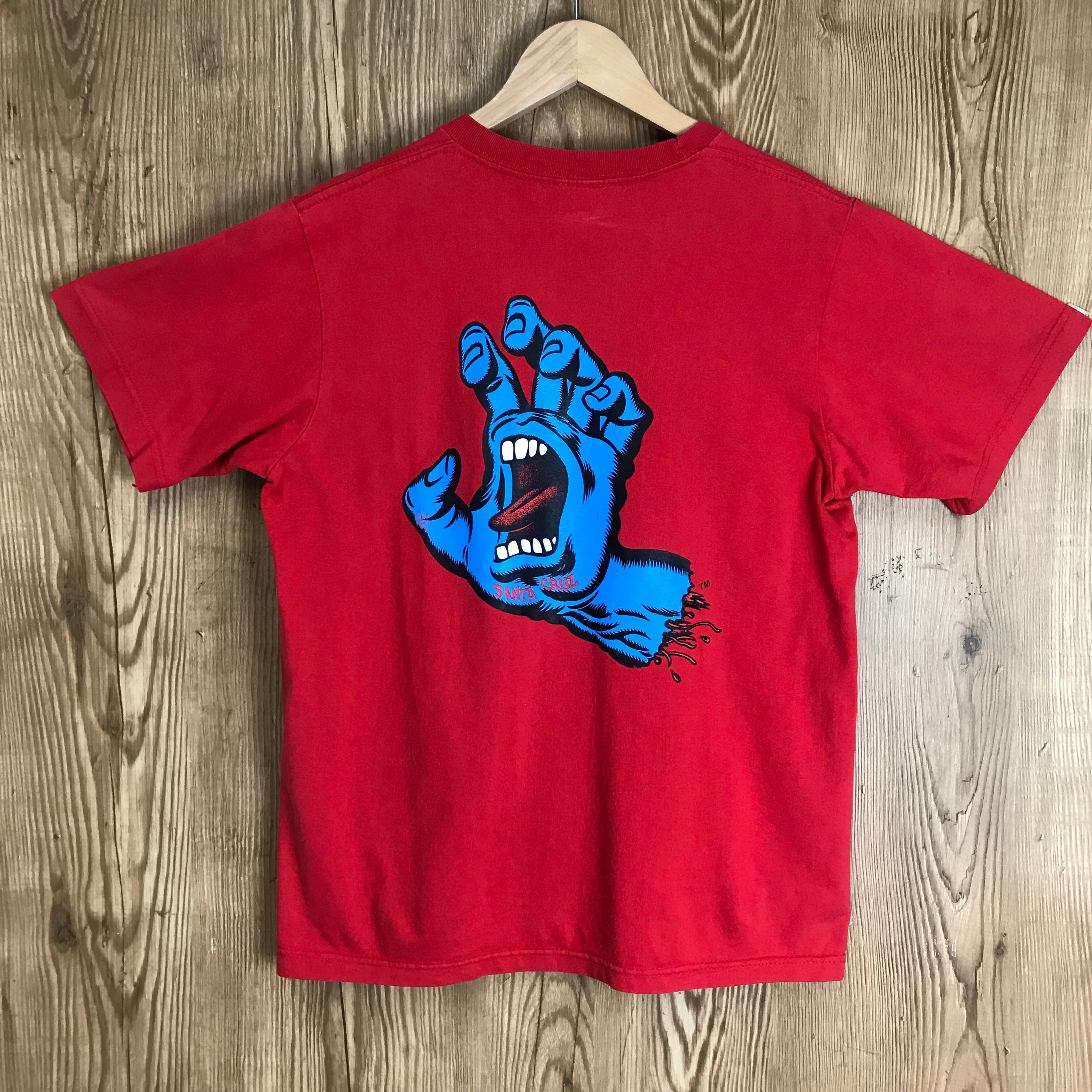 USA製 90s VINTAGE SANTA CRUZ スクリーミングハンド 両面プリント