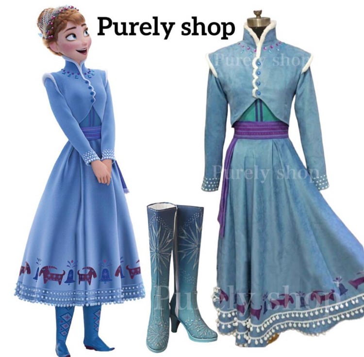 アナと雪の女王 家族の思い出 アナ ドレス Dハロ ハロウィン 仮装 衣装