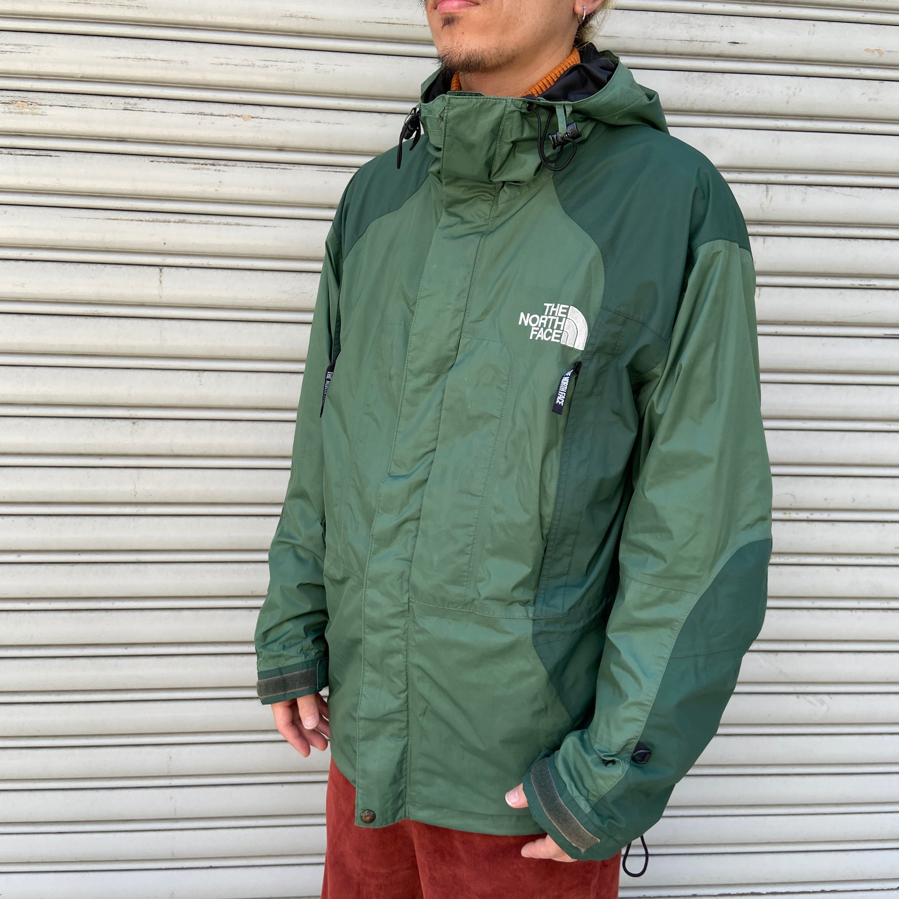 90s ザノースフェイス マウンテンガイドジャケット ゴアテックス 緑 M