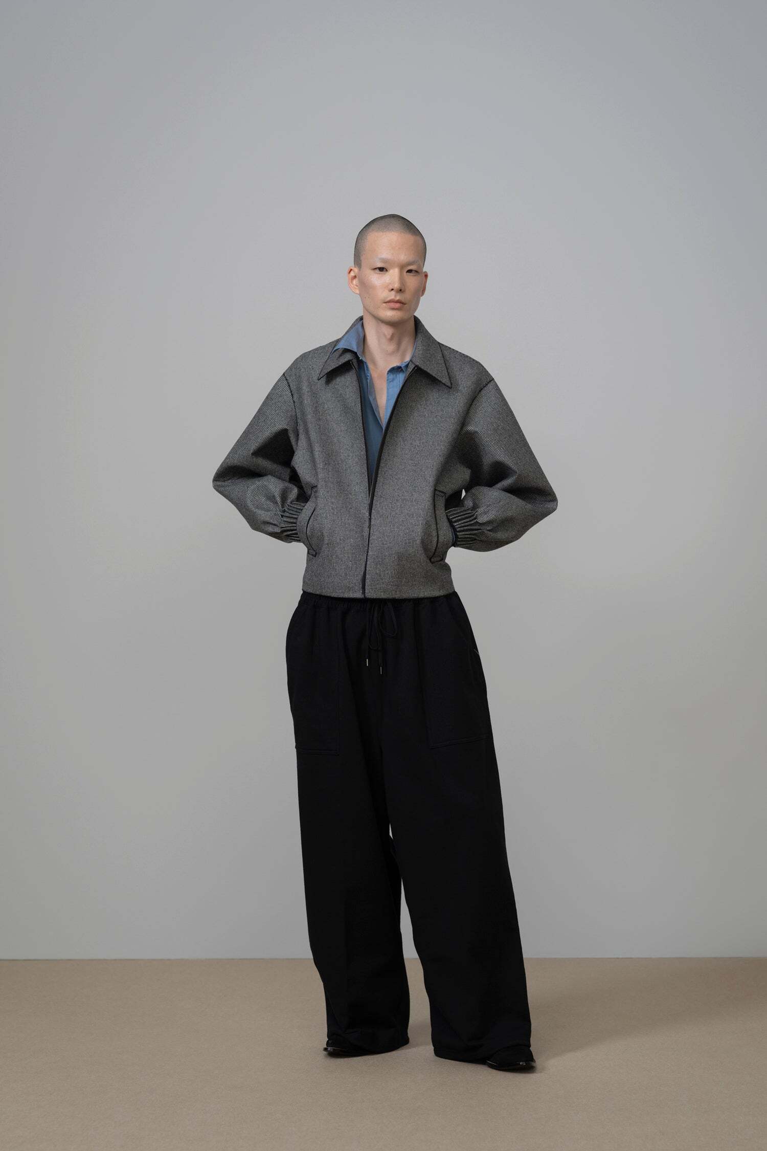 RAINMAKER】BUMPY GATHERED JACKET_DARK OLIVE | marfa store