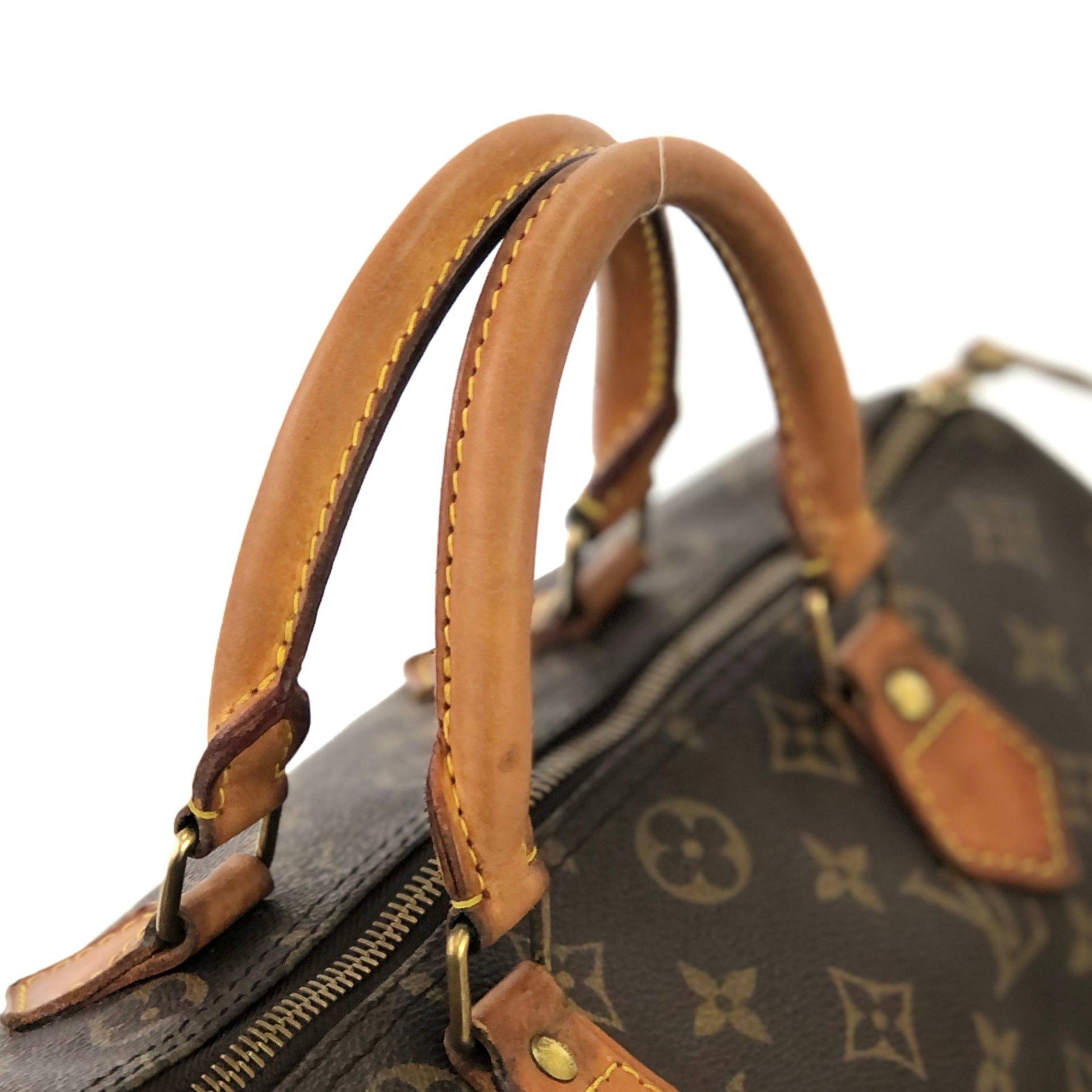 LOUIS VUITTON ルイ ヴィトン モノグラム PVC×レザー スピーディ35